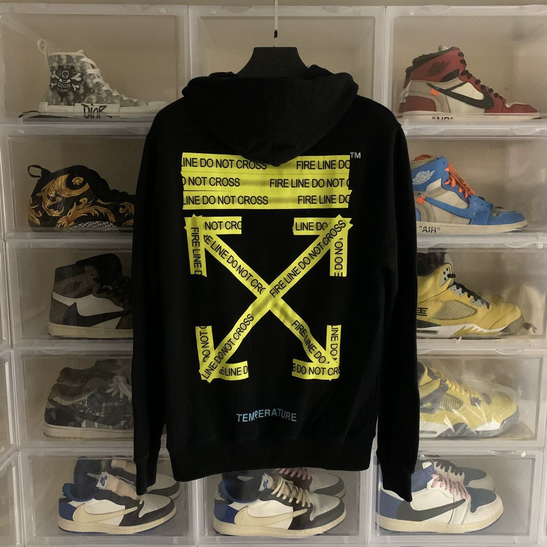 Off-White Off-White Yellow Warning Hoodie Size US XS / EU 42 / 0 - 2 Thumbnail