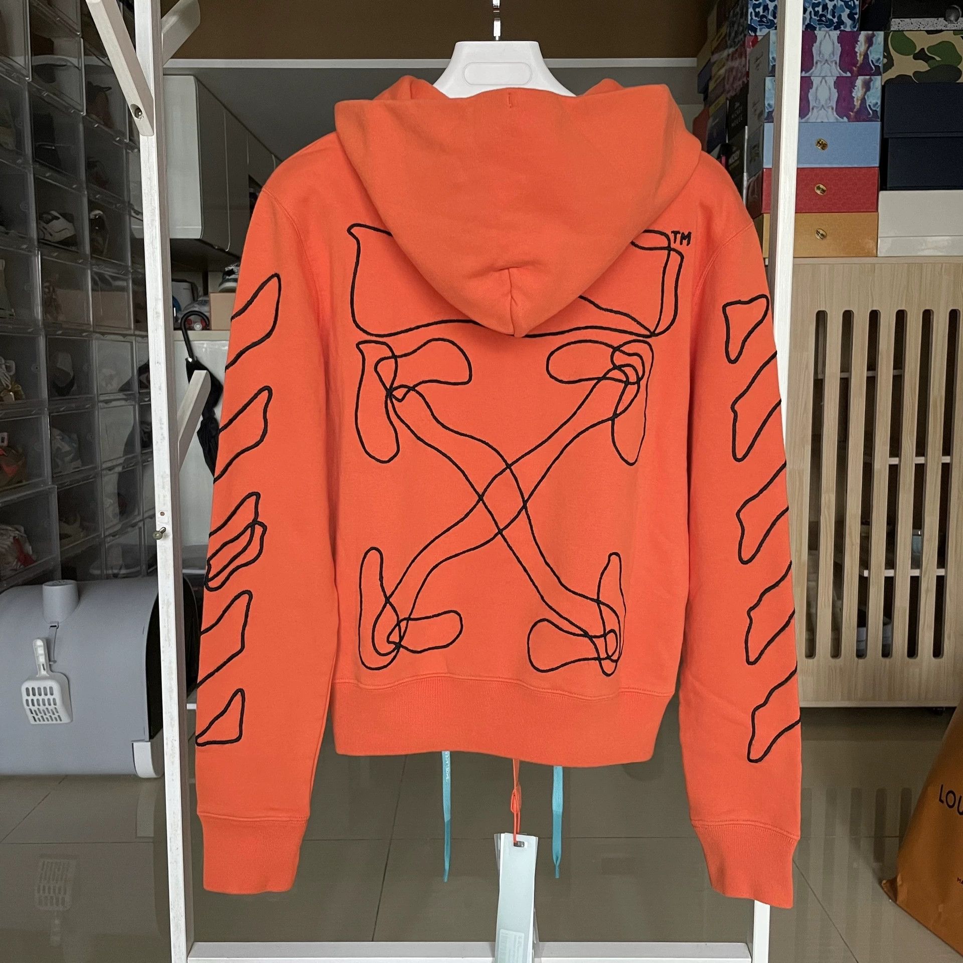 Off-White Off-White Orange Abstract Arrow Hoodie Size US XS / EU 42 / 0 - 2 Thumbnail
