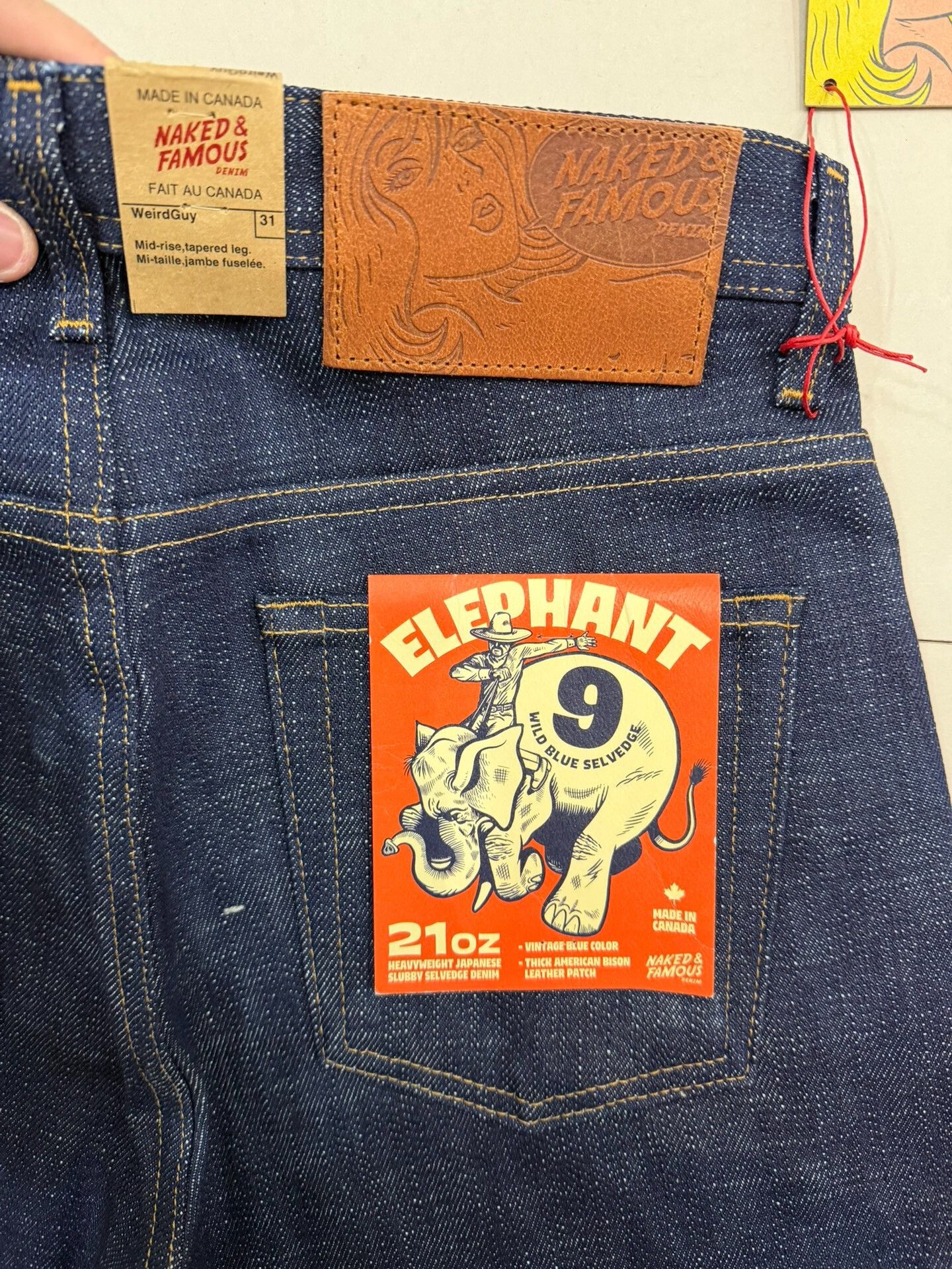 Naked & Famous Naked & Famous Elephant 9 Raw Denim Size US 31 - 3 Thumbnail