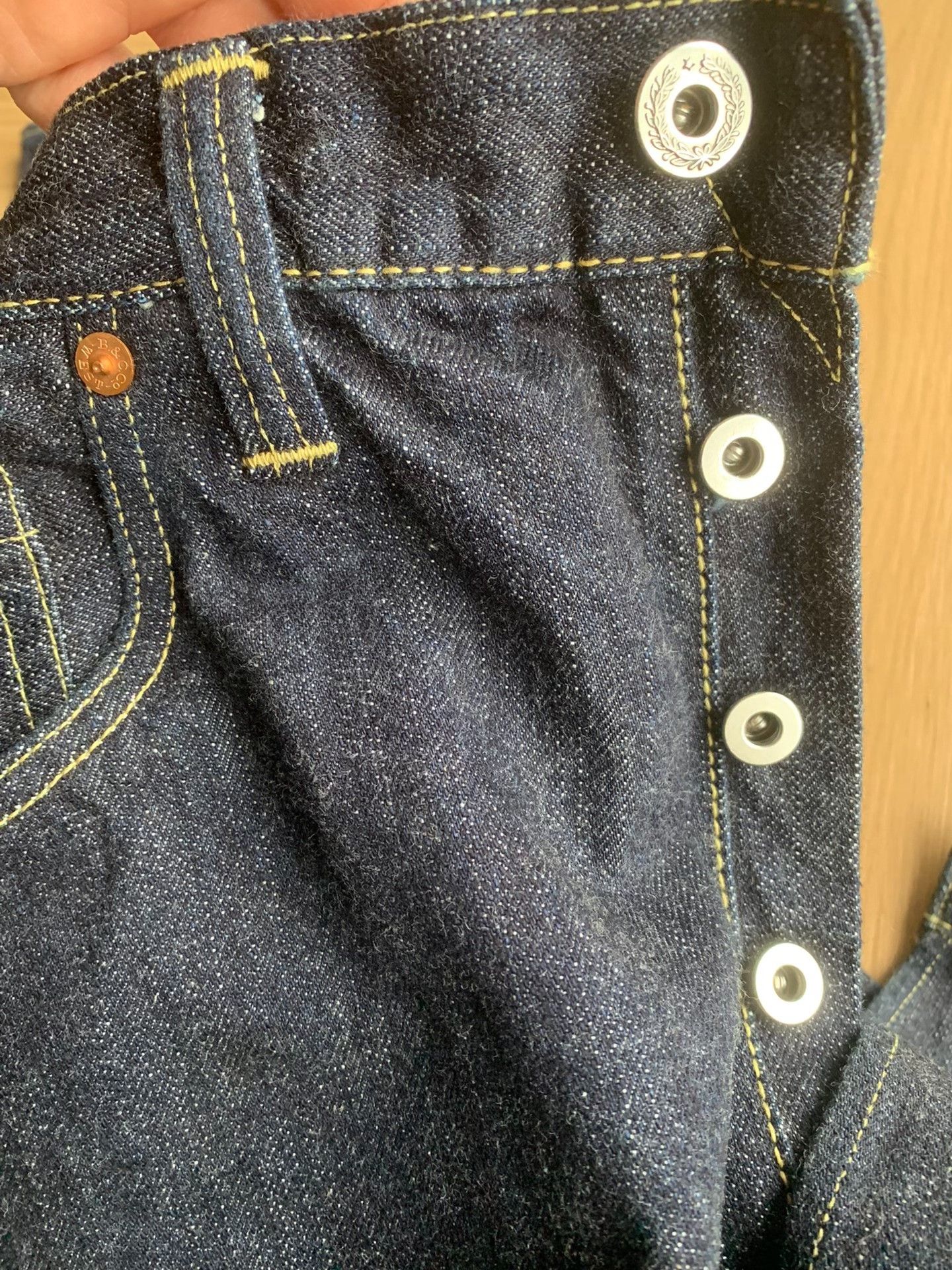 Freewheelers FREEWHEELERS S601XX (1944-45) Straight Raw Denim Jeans Size US 36 / EU 52 - 6 Thumbnail
