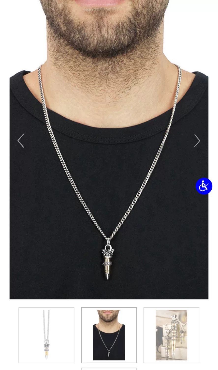King Baby Studio Kingbaby .22 Bullet Necklace Size ONE SIZE - 3 Thumbnail