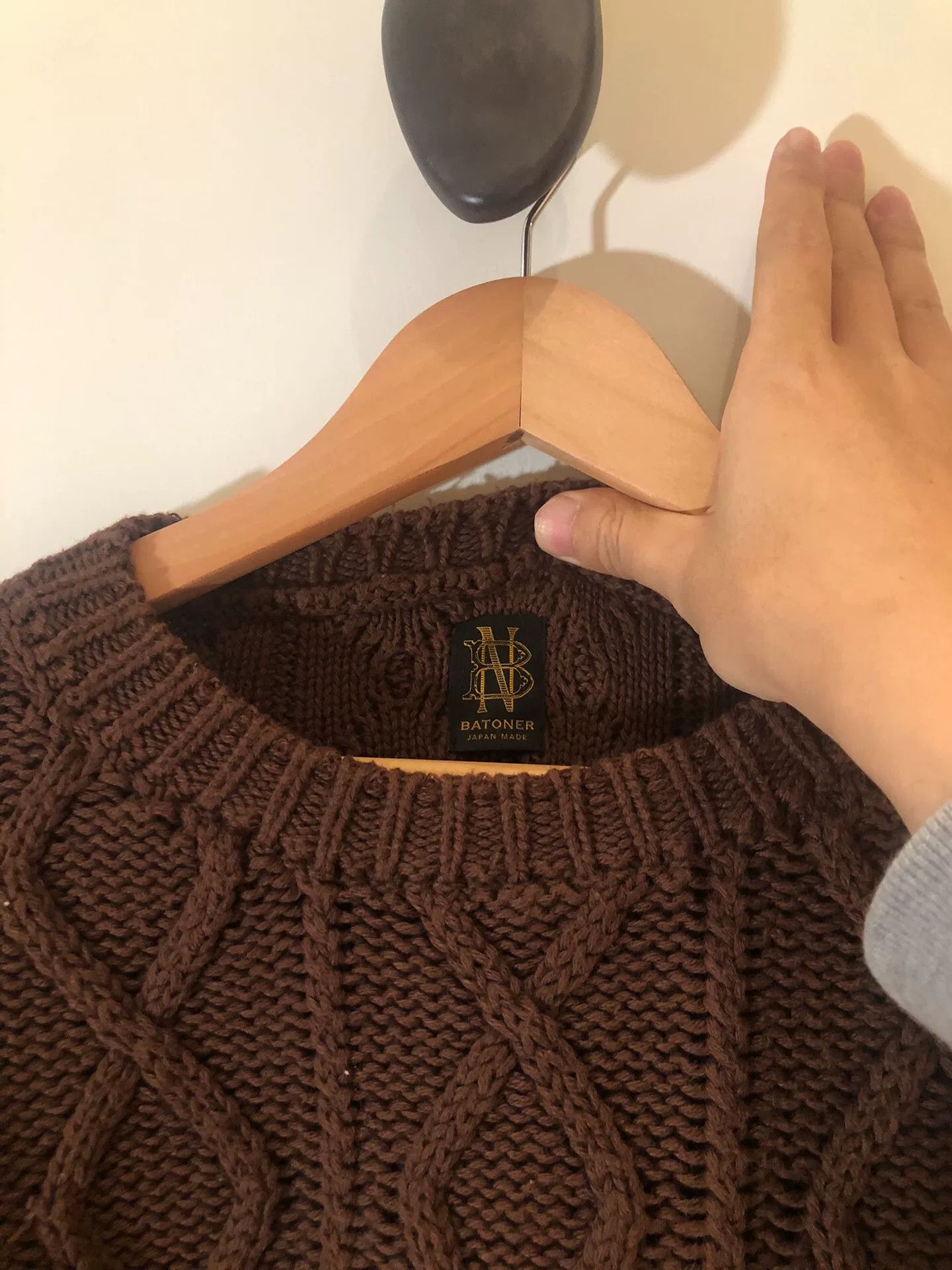 Batoner Batoner Brown Cable Knit Sweater Size US M / EU 48-50 / 2 - 3 Thumbnail