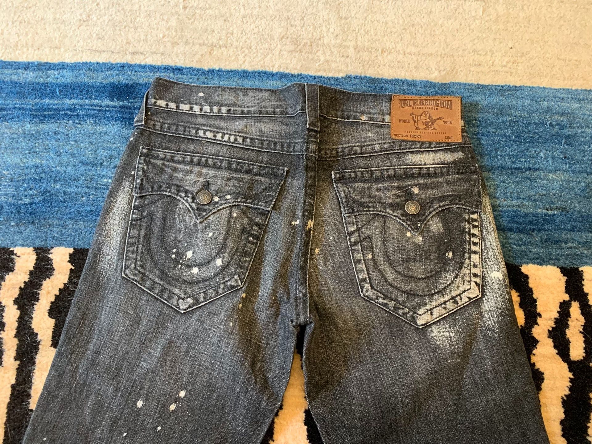 True Religion True Religion Ricky Distressed Jeans Size US 34 / EU 50 - 6 Thumbnail