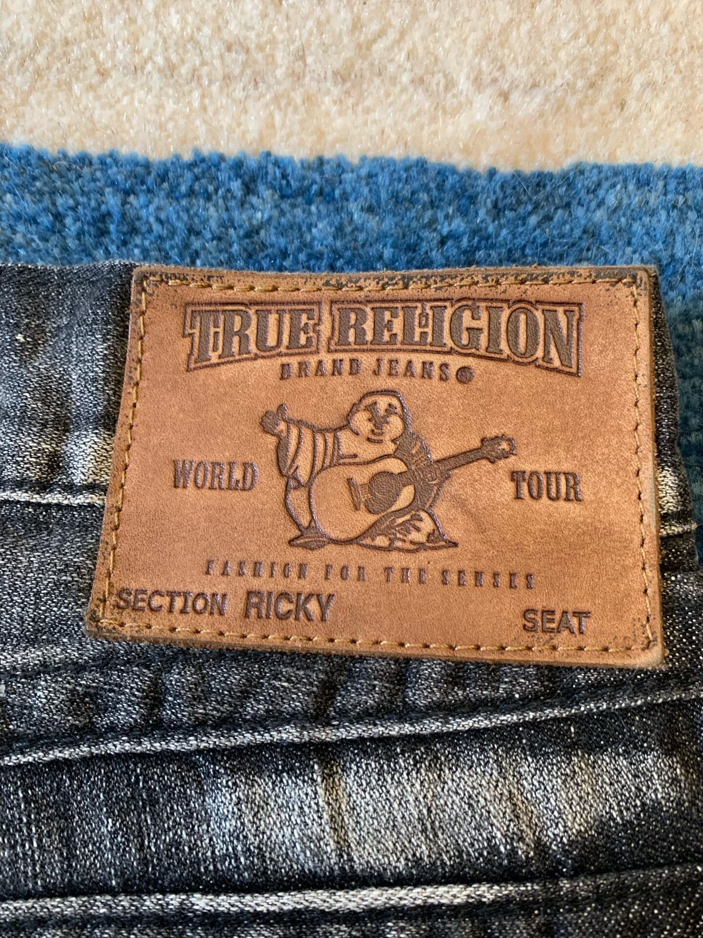 True Religion True Religion Ricky Distressed Jeans Size US 34 / EU 50 - 8 Thumbnail