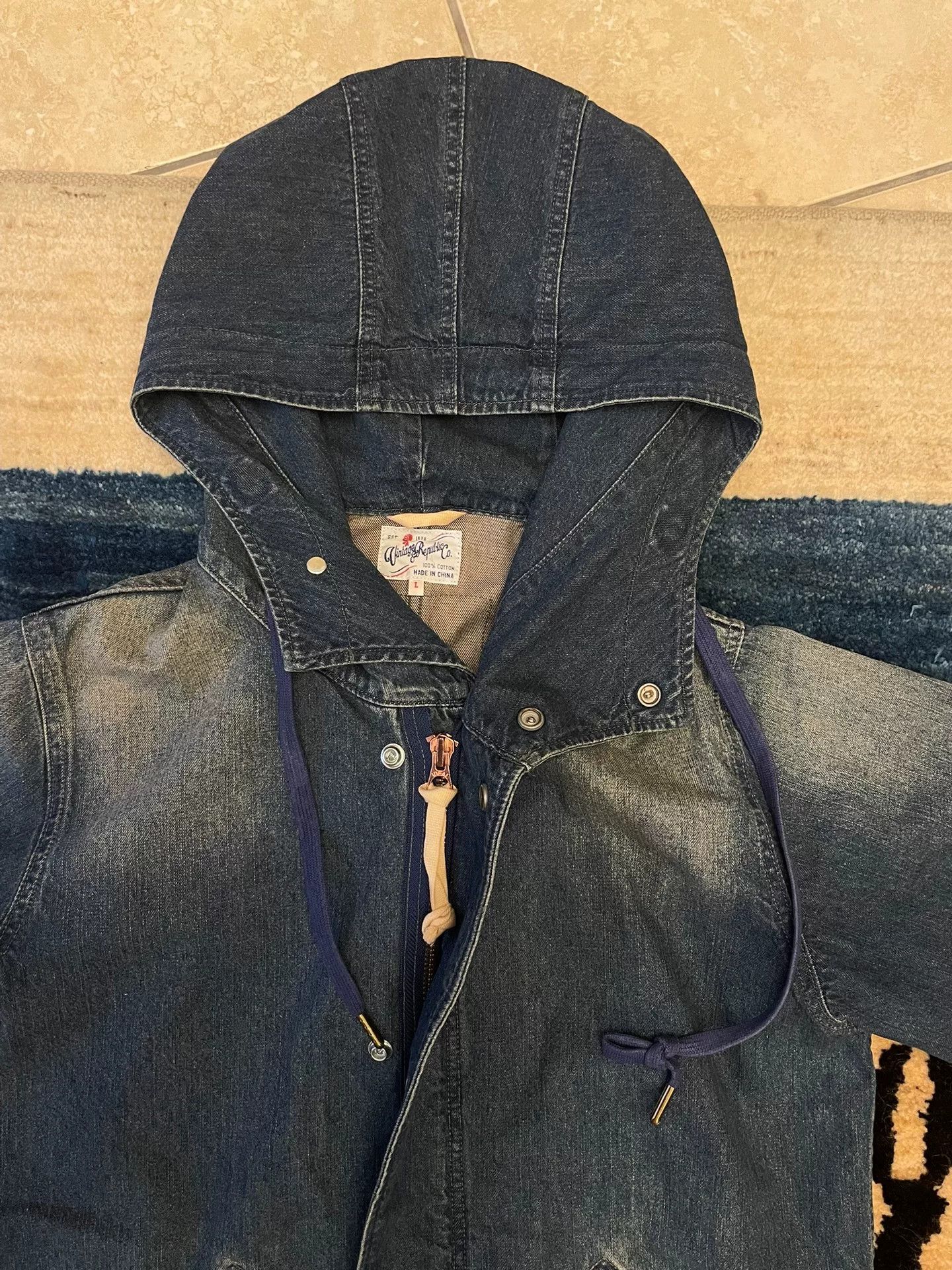 Naval Clothing Factory Denim Fishtail Men's Trench Coat Size US L / EU 52-54 / 3 - 3 Thumbnail