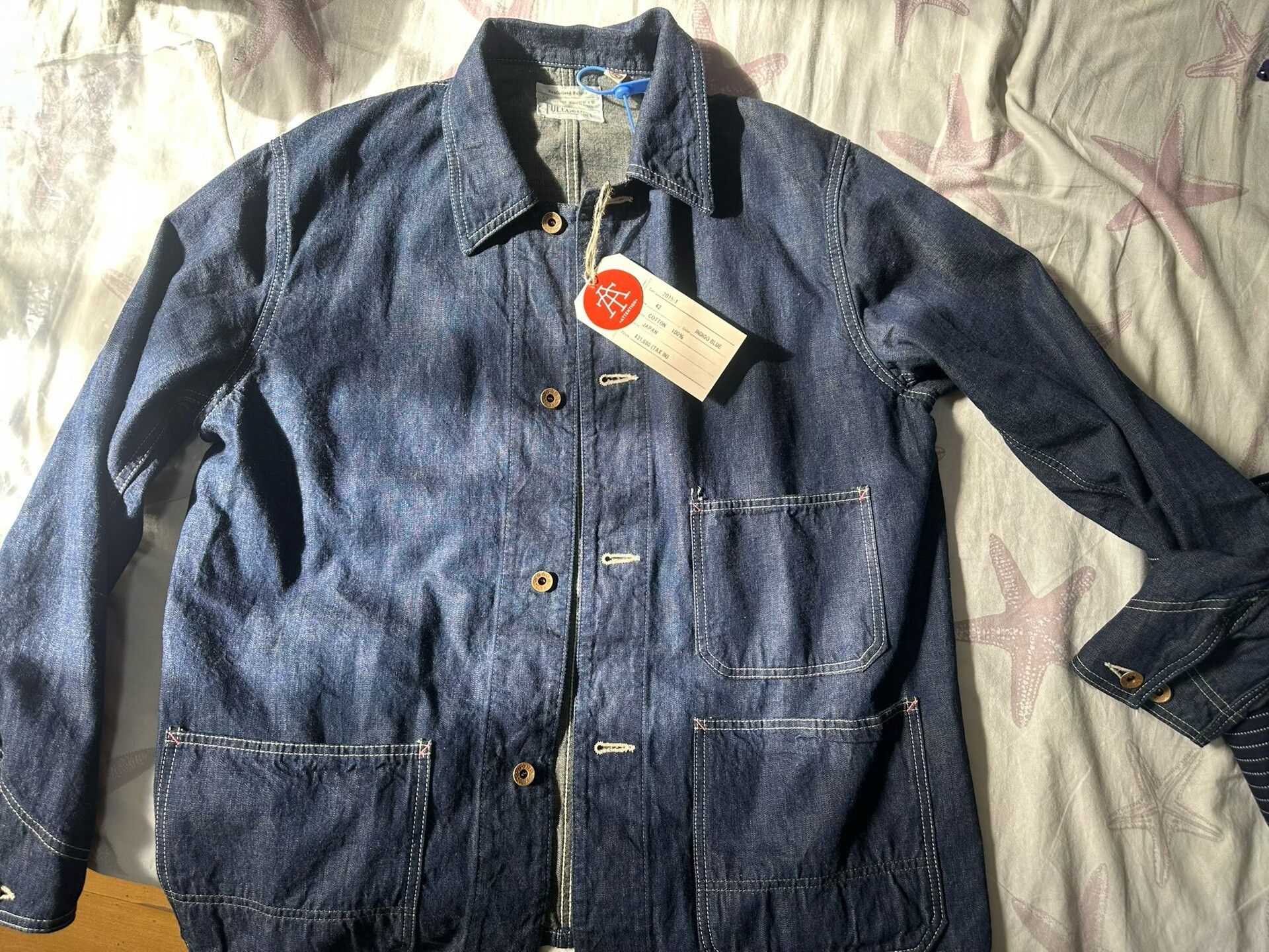 Full Count & Co. FULLCOUNT WWII 10.5oz Zimbabwe Cotton Denim Jacket Size US XS / EU 42 / 0 - 2 Thumbnail