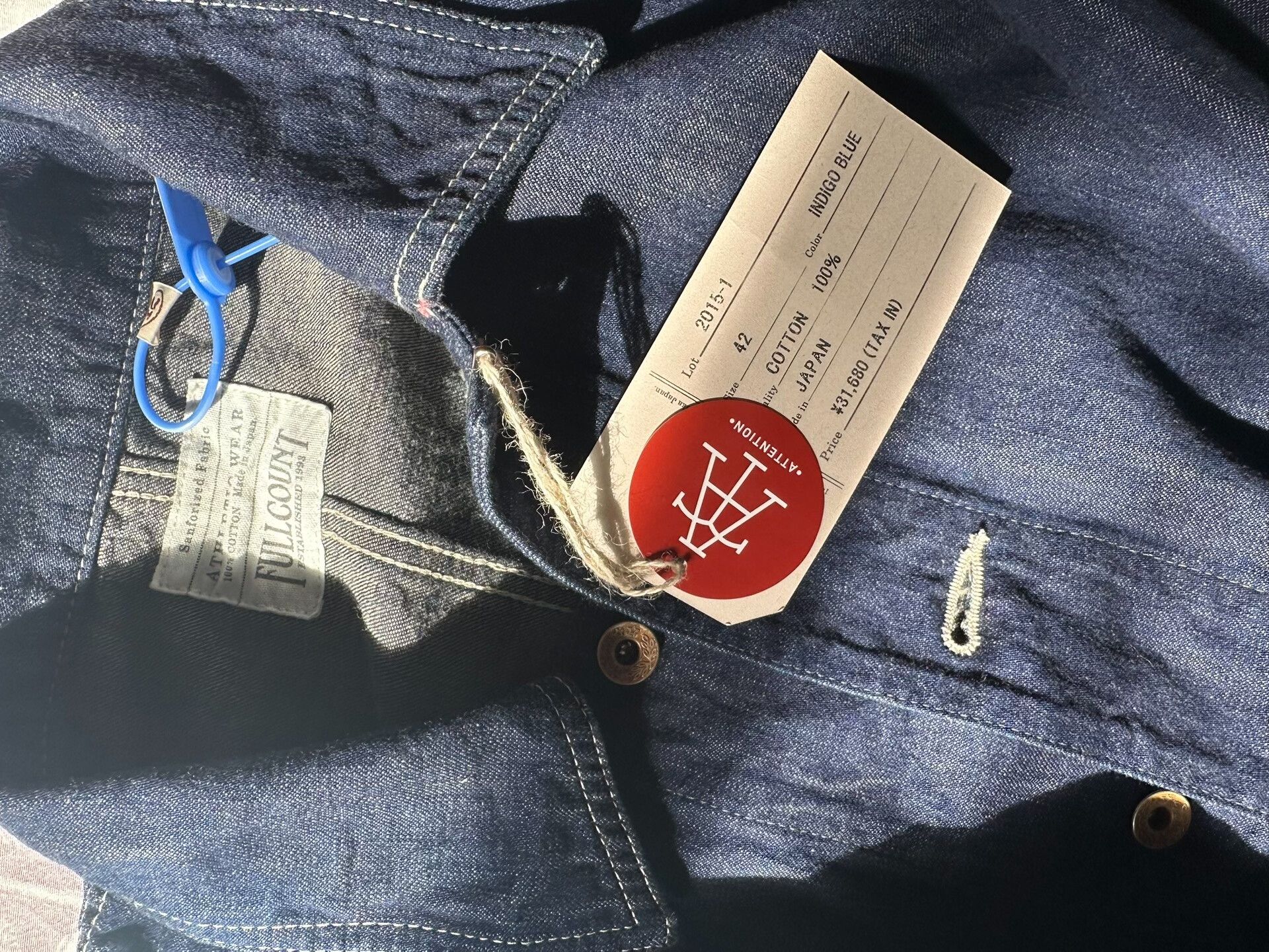 Full Count & Co. FULLCOUNT WWII 10.5oz Zimbabwe Cotton Denim Jacket Size US XS / EU 42 / 0 - 3 Thumbnail
