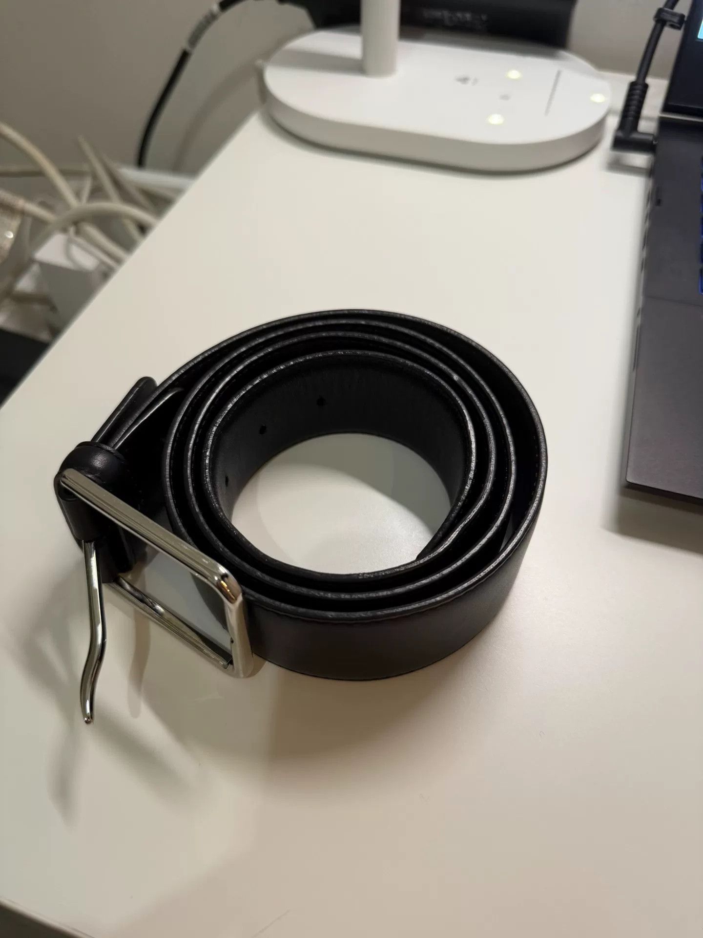 Montblanc Montblanc Black Business Men's Leather Belt Size ONE SIZE - 3 Thumbnail