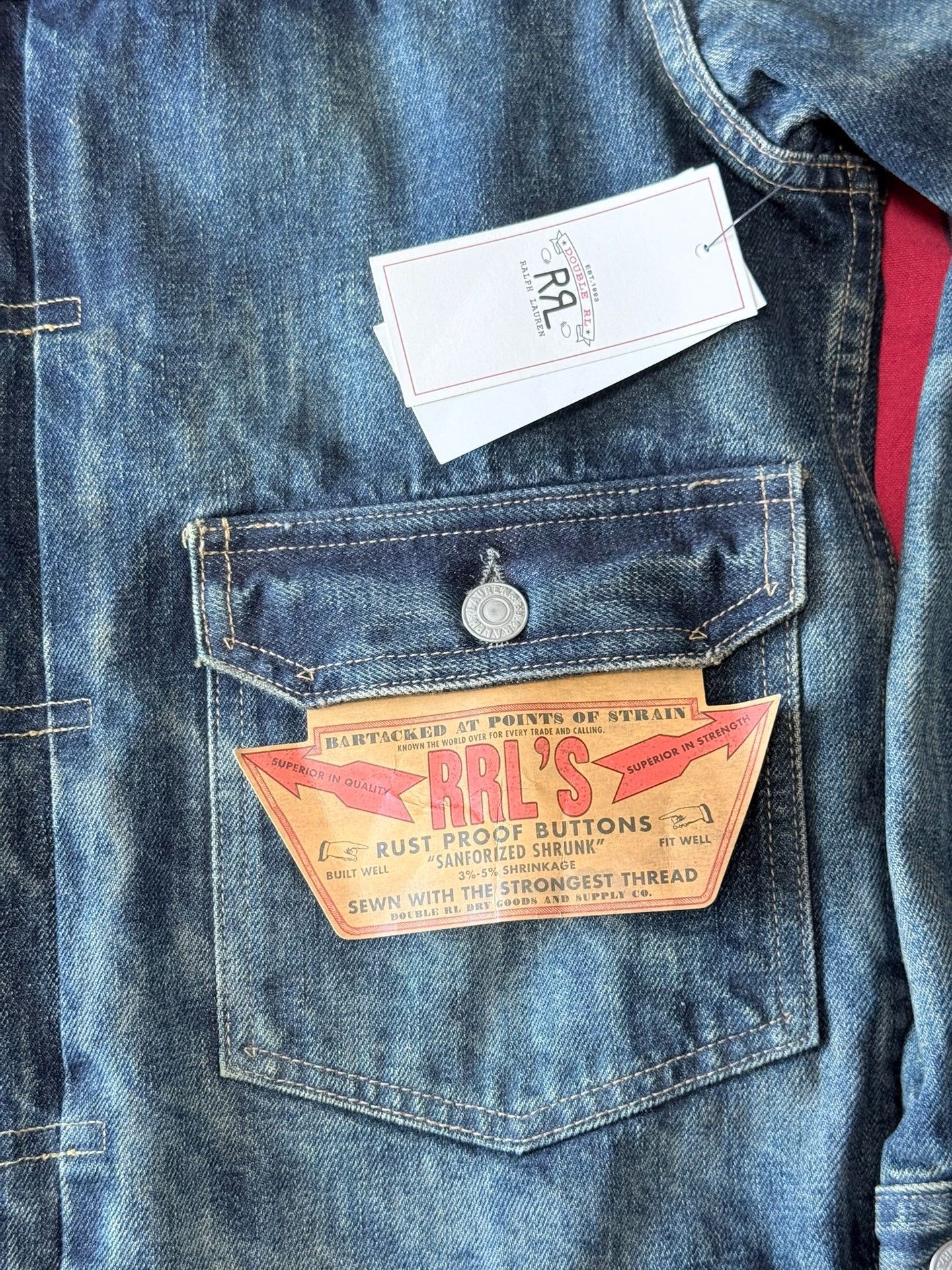 RRL Ralph Lauren RRL Westview Denim Motorcycle Jacket Size US L / EU 52-54 / 3 - 4 Thumbnail
