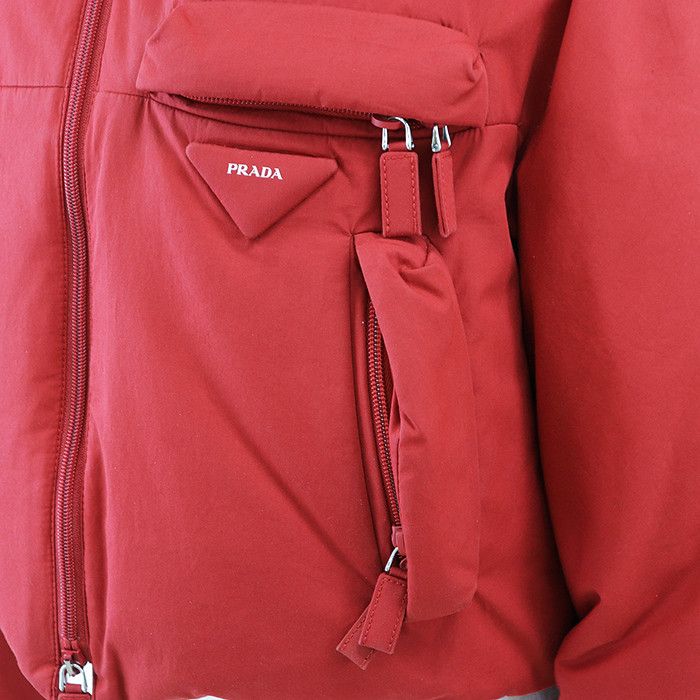 Prada Prada Prada Triangle Logo 100% Cotton Down Jacket Textile Outerwear DUTY FREE for USA Size ONE SIZE - 13 Thumbnail