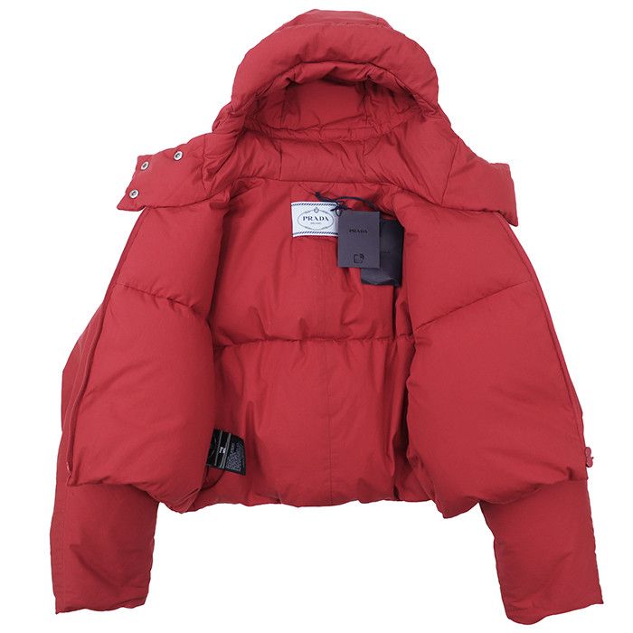 Prada Prada Prada Triangle Logo 100% Cotton Down Jacket Textile Outerwear DUTY FREE for USA Size ONE SIZE - 8 Thumbnail