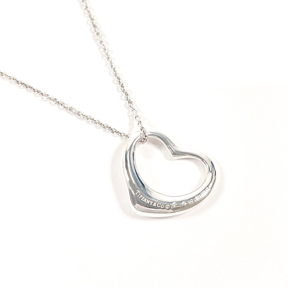 Tiffany & Co. Tiffany & Co. TIFFANY&Co. Elsa Peretti Open Heart Silver 925 Pendant Precious Metal Necklace DUTY FREE for USA Size ONE SIZE - 6 Thumbnail