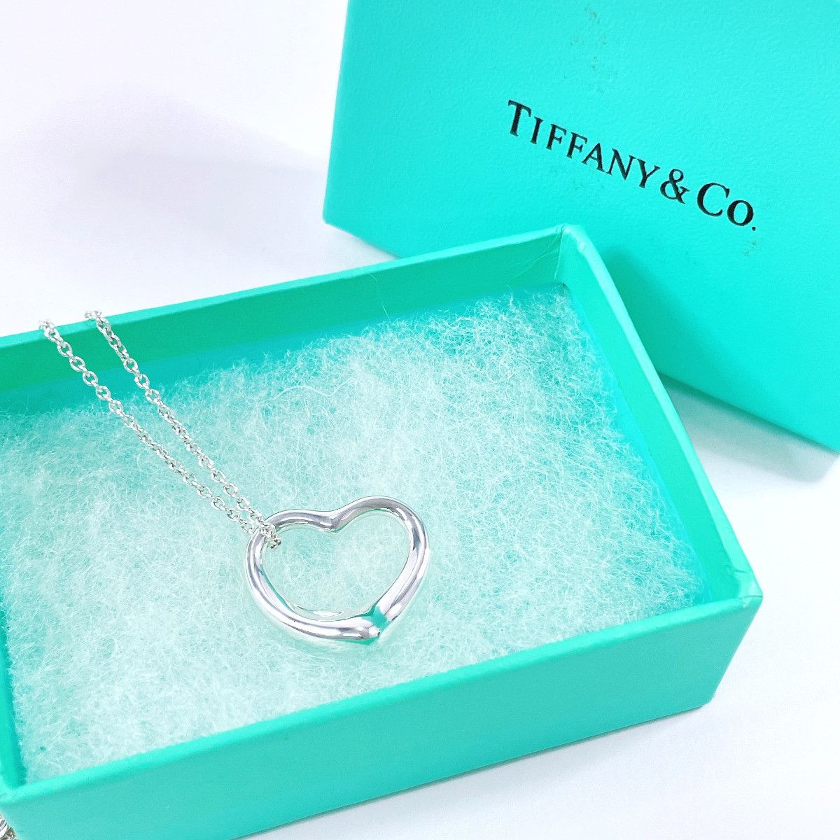 Tiffany & Co. Tiffany & Co. TIFFANY&Co. Elsa Peretti Open Heart Silver 925 Pendant Precious Metal Necklace DUTY FREE for USA Size ONE SIZE - 4 Thumbnail