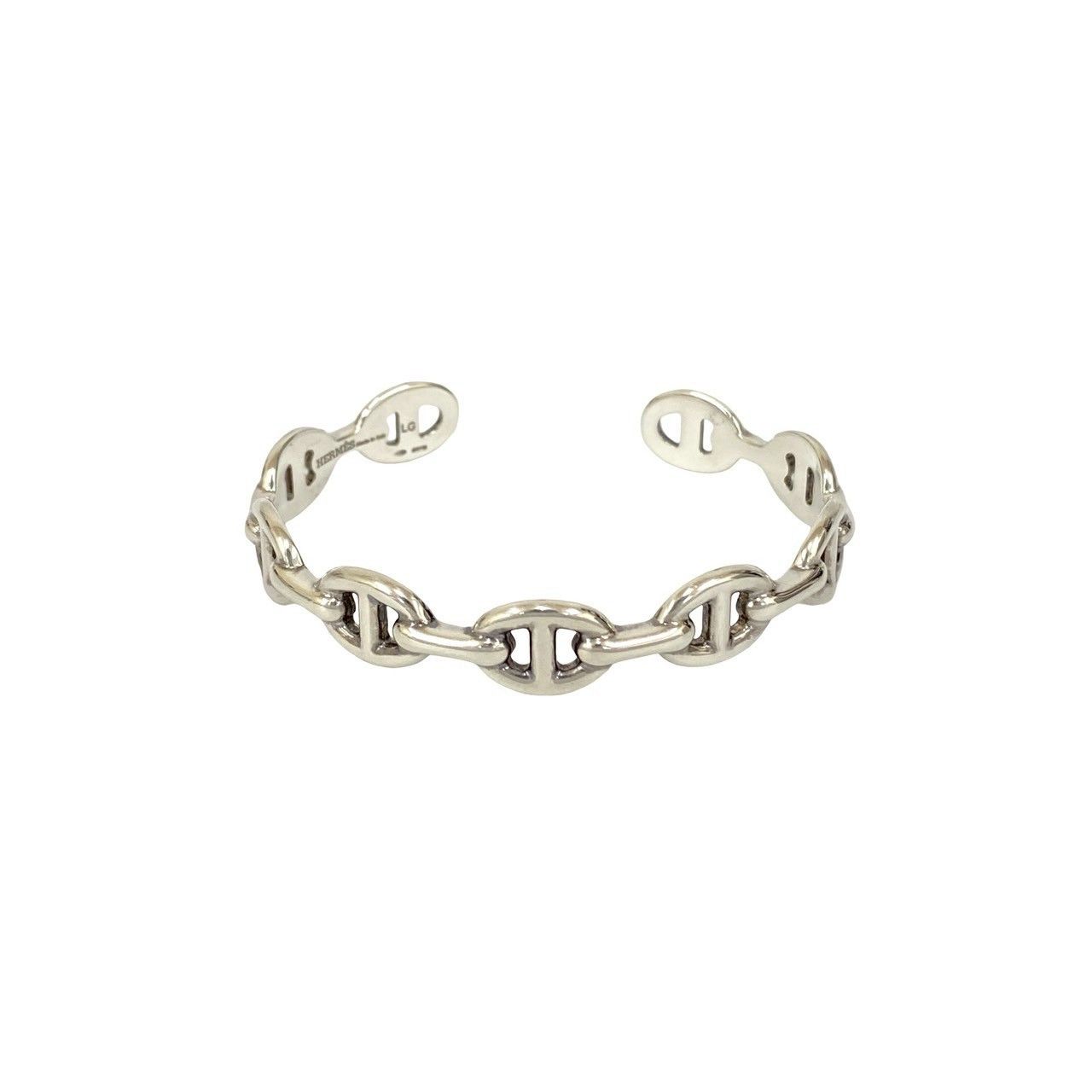 Hermes Hermes Hermès ANCHENE Silver925 Bracelet Size 17 Precious Metal Bangle DUTY FREE for USA Size ONE SIZE - 2 Thumbnail