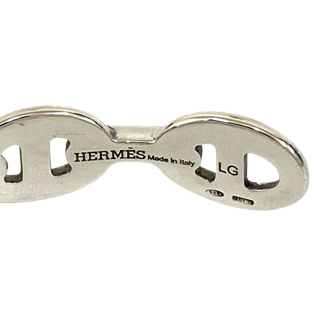 Hermes Hermes Hermès ANCHENE Silver925 Bracelet Size 17 Precious Metal Bangle DUTY FREE for USA Size ONE SIZE - 4 Thumbnail