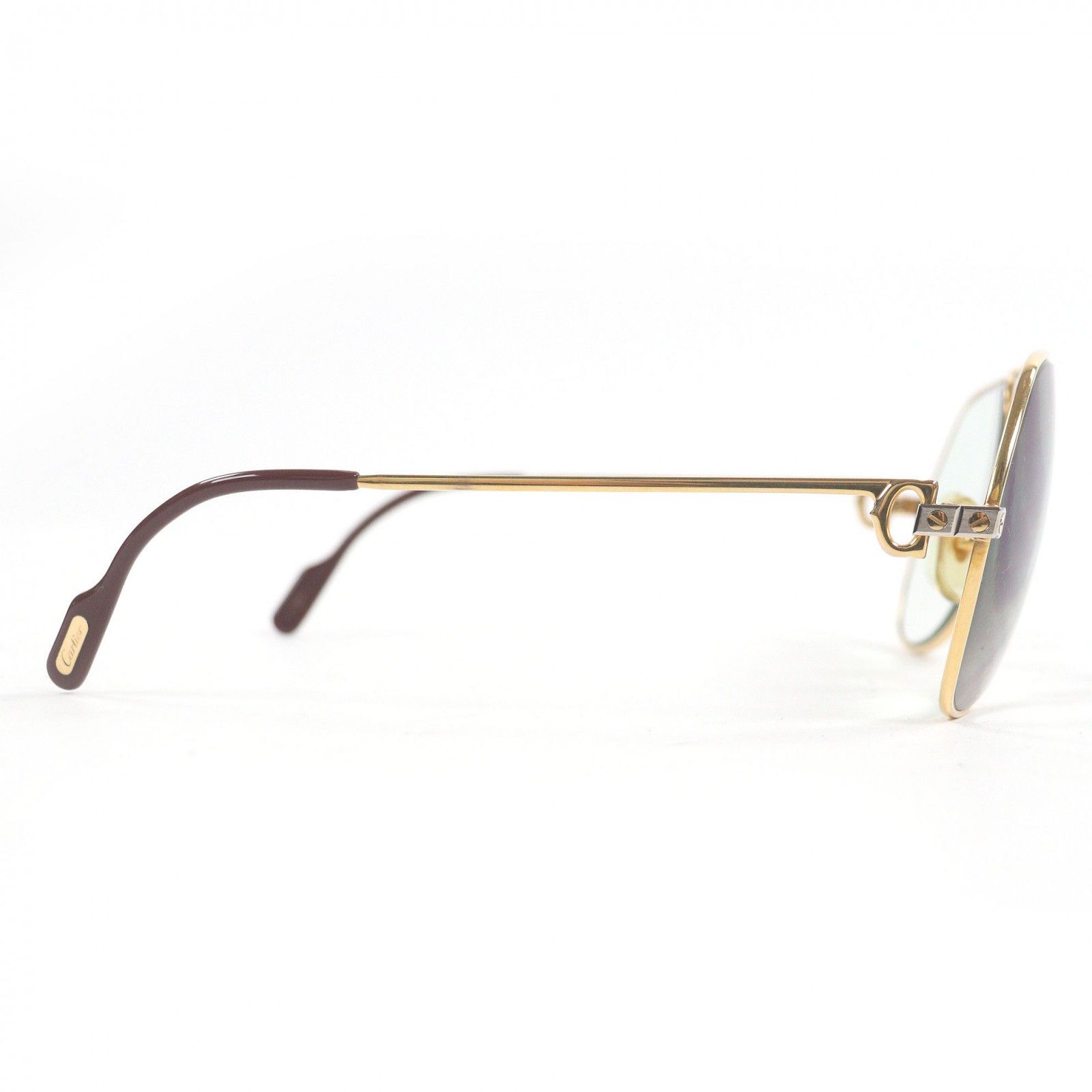 Cartier Cartier Cartier Santos de Cartier Glasses Metal Glasses DUTY FREE for USA Size ONE SIZE - 4 Thumbnail