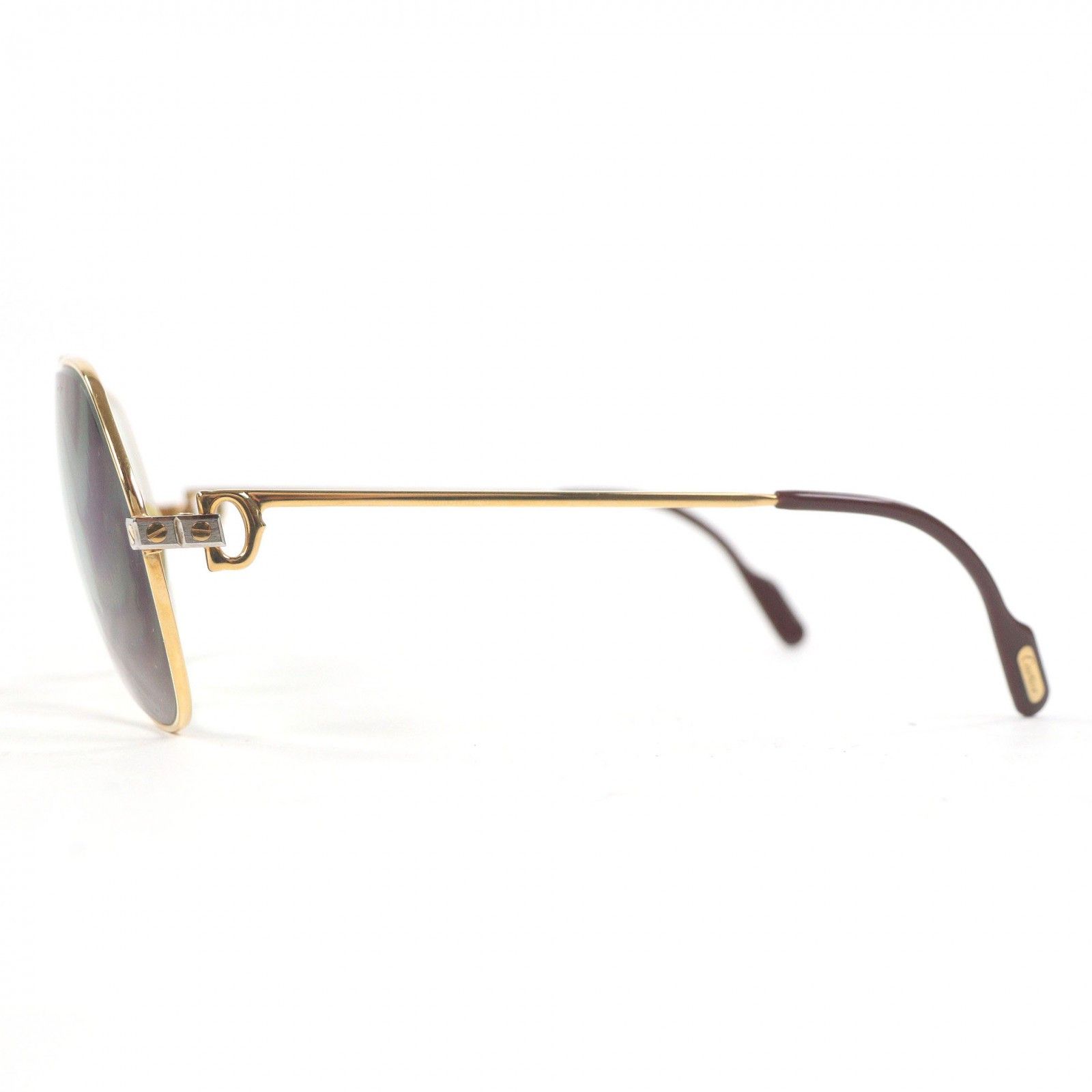 Cartier Cartier Cartier Santos de Cartier Glasses Metal Glasses DUTY FREE for USA Size ONE SIZE - 3 Thumbnail