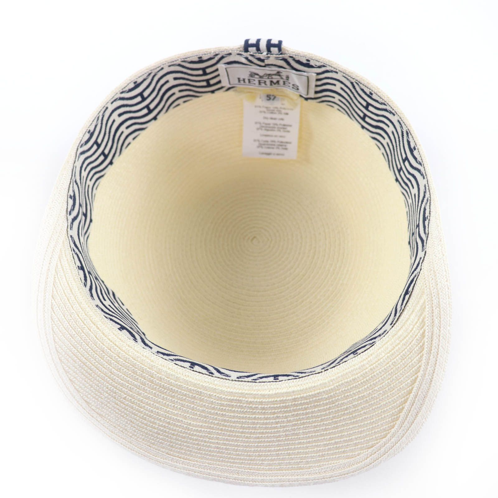 Hermes Hermes Hermès Casquette Emma Serie Paper Cap 57 Plant-based Hats DUTY FREE for USA Size ONE SIZE - 6 Thumbnail