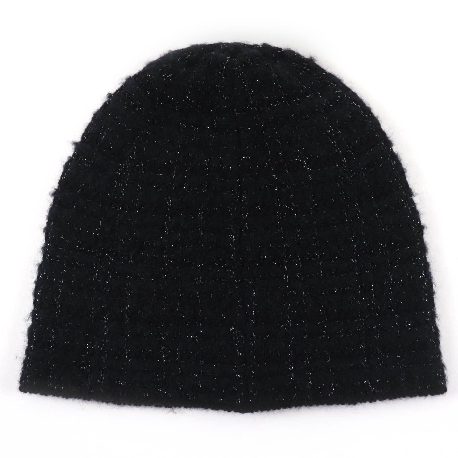Chanel Chanel CHANEL Tweed Cashmere Knit Cap Textile Hats DUTY FREE for USA Size ONE SIZE - 2 Thumbnail