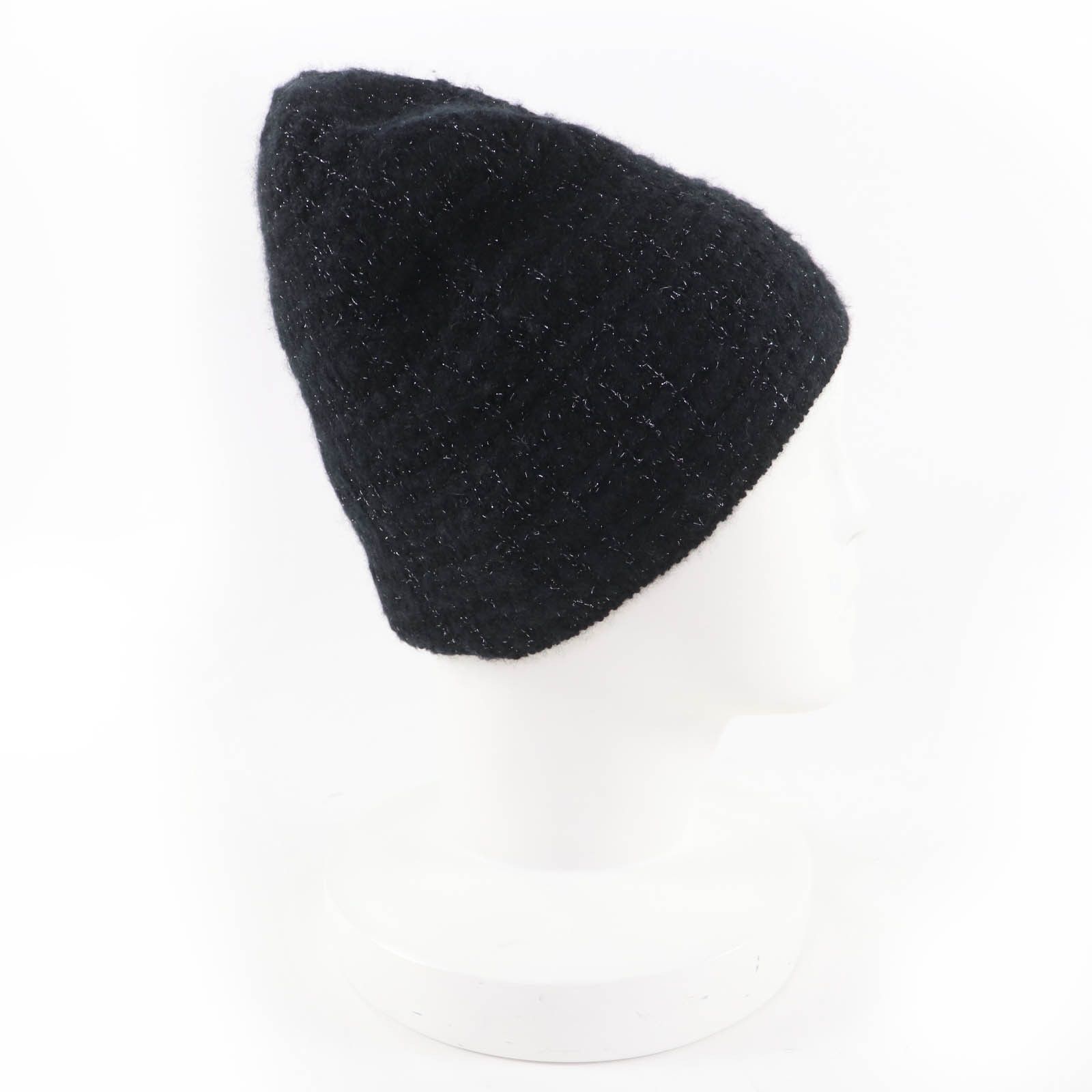 Chanel Chanel CHANEL Tweed Cashmere Knit Cap Textile Hats DUTY FREE for USA Size ONE SIZE - 6 Thumbnail