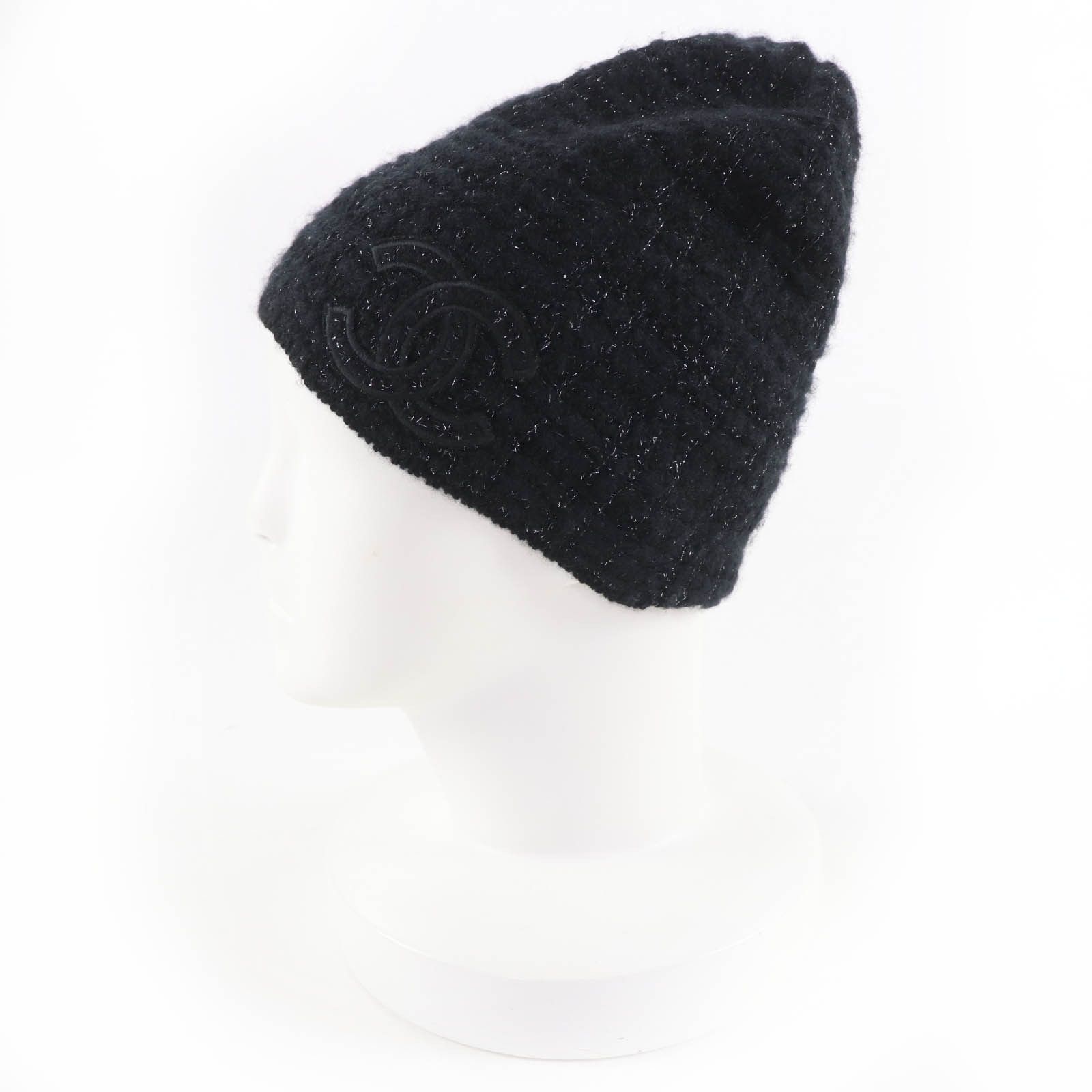 Chanel Chanel CHANEL Tweed Cashmere Knit Cap Textile Hats DUTY FREE for USA Size ONE SIZE - 4 Thumbnail