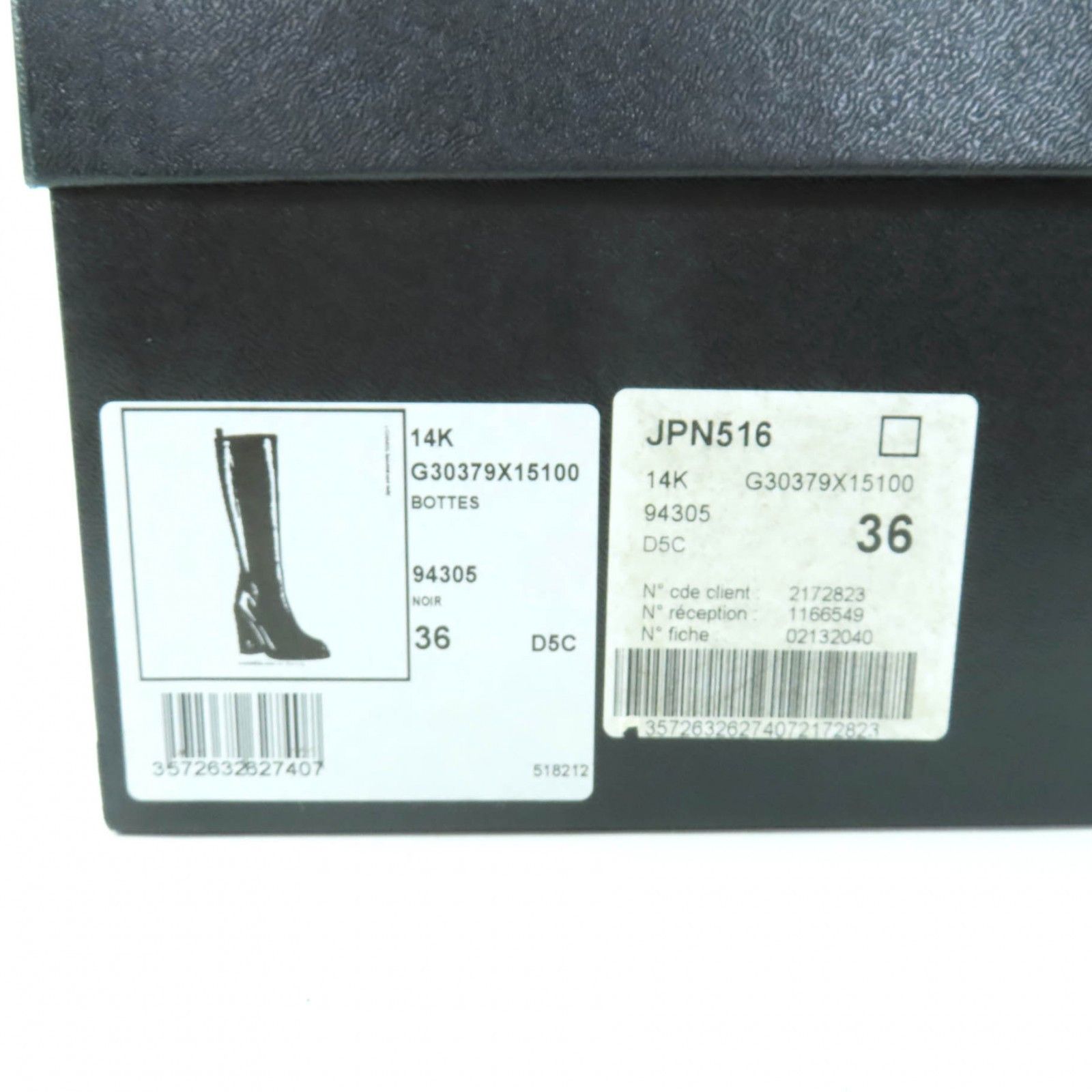 Chanel Chanel CHANEL Black Leather Knee-high Boots Leather Shoes G30379 DUTY FREE for USA Size ONE SIZE - 13 Thumbnail