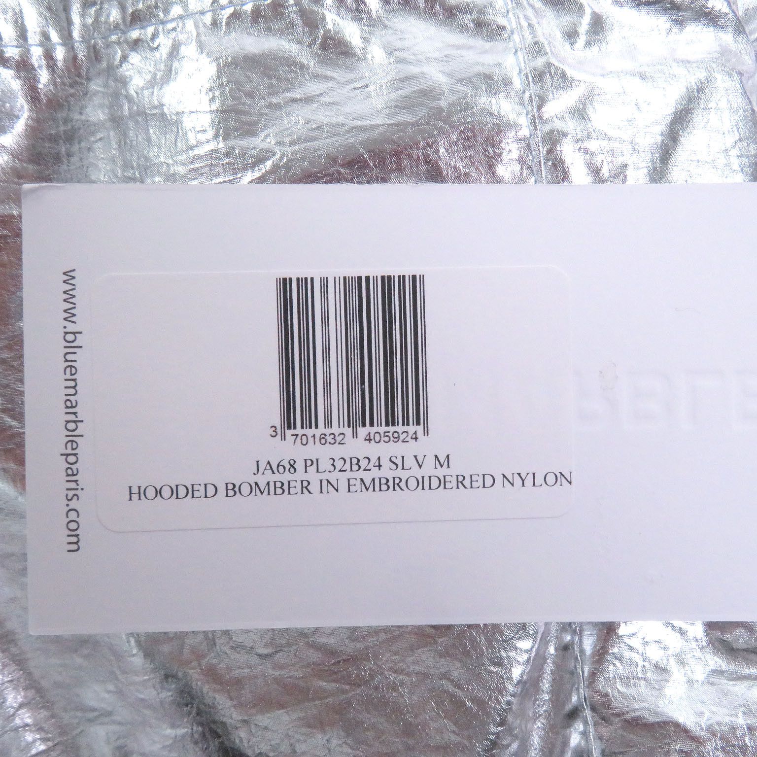 Other Other BLUE MARBLE Bomber Jacket Polyester Hooded Jacket Textile Outerwear DUTY FREE for USA Size ONE SIZE - 11 Thumbnail