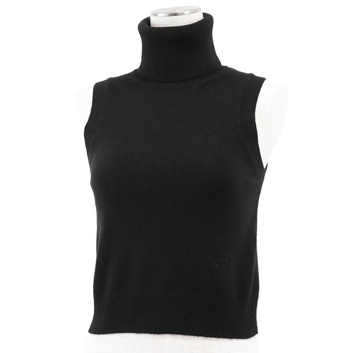 Celine Celine CELINE Trionphe Embroidery 100% Cashmere Knit Vest Textile Tops DUTY FREE for USA Size ONE SIZE - 2 Thumbnail