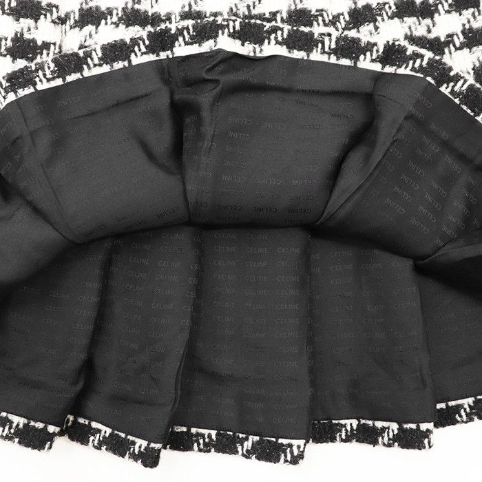 Celine Celine CELINE Houndstooth Wool Blend Pleated Skirt Textile Skirts DUTY FREE for USA Size ONE SIZE - 9 Thumbnail