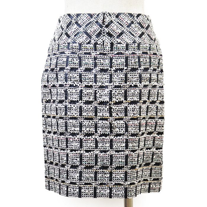 Chanel Chanel Chanel Fancy Tweed Metallic Block Check Skirt Textile Skirts P53785 DUTY FREE for USA Size ONE SIZE - 6 Thumbnail