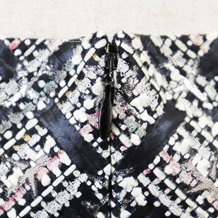Chanel Chanel Chanel Fancy Tweed Metallic Block Check Skirt Textile Skirts P53785 DUTY FREE for USA Size ONE SIZE - 15 Thumbnail