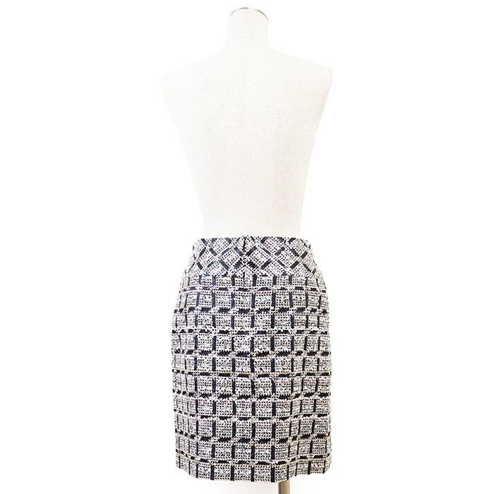 Chanel Chanel Chanel Fancy Tweed Metallic Block Check Skirt Textile Skirts P53785 DUTY FREE for USA Size ONE SIZE - 13 Thumbnail