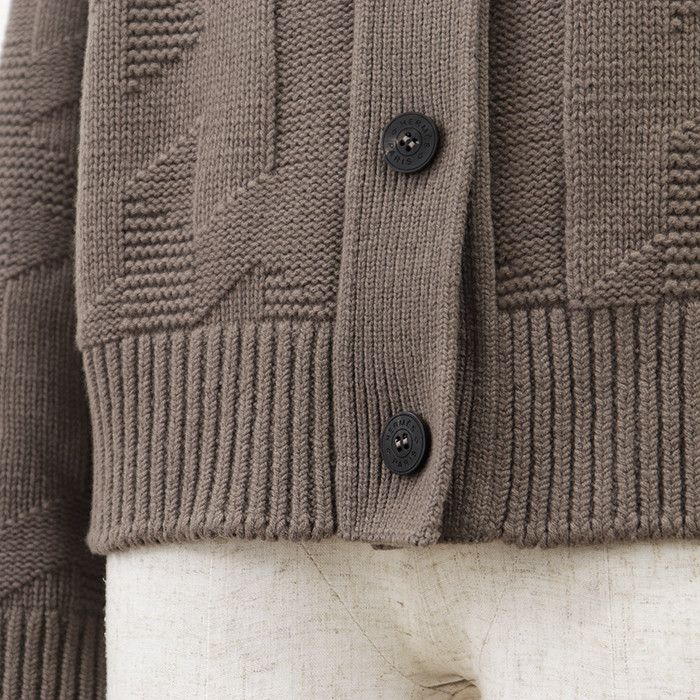Hermes Hermes Hermès Virgin Wool Knit Cardigan Textile Tops DUTY FREE for USA Size ONE SIZE - 5 Thumbnail