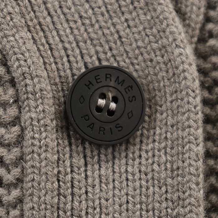 Hermes Hermes Hermès Virgin Wool Knit Cardigan Textile Tops DUTY FREE for USA Size ONE SIZE - 4 Thumbnail