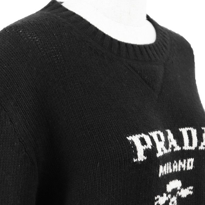 Prada Prada Prada Logo Intarsia Wool Cashmere Knitwear Textile Tops DUTY FREE for USA Size ONE SIZE - 4 Thumbnail