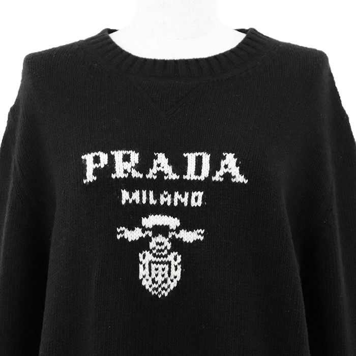 Prada Prada Prada Logo Intarsia Wool Cashmere Knitwear Textile Tops DUTY FREE for USA Size ONE SIZE - 2 Thumbnail