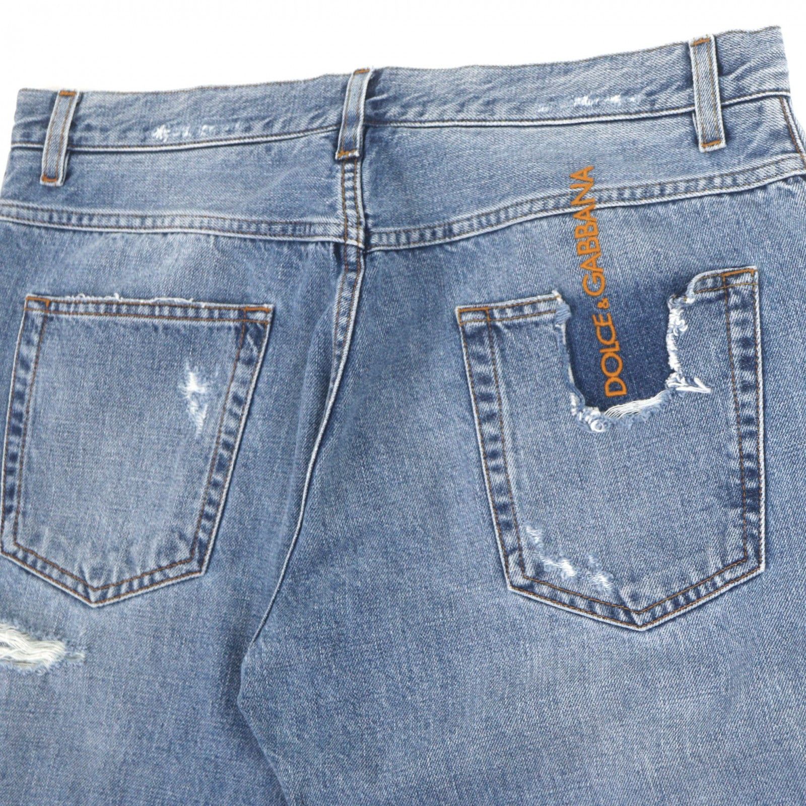 Dolce & Gabbana Dolce & Gabbana Dolce&Gabbana Denim Cotton Pants Textile Jeans J301AD DUTY FREE for USA Size ONE SIZE - 4 Thumbnail
