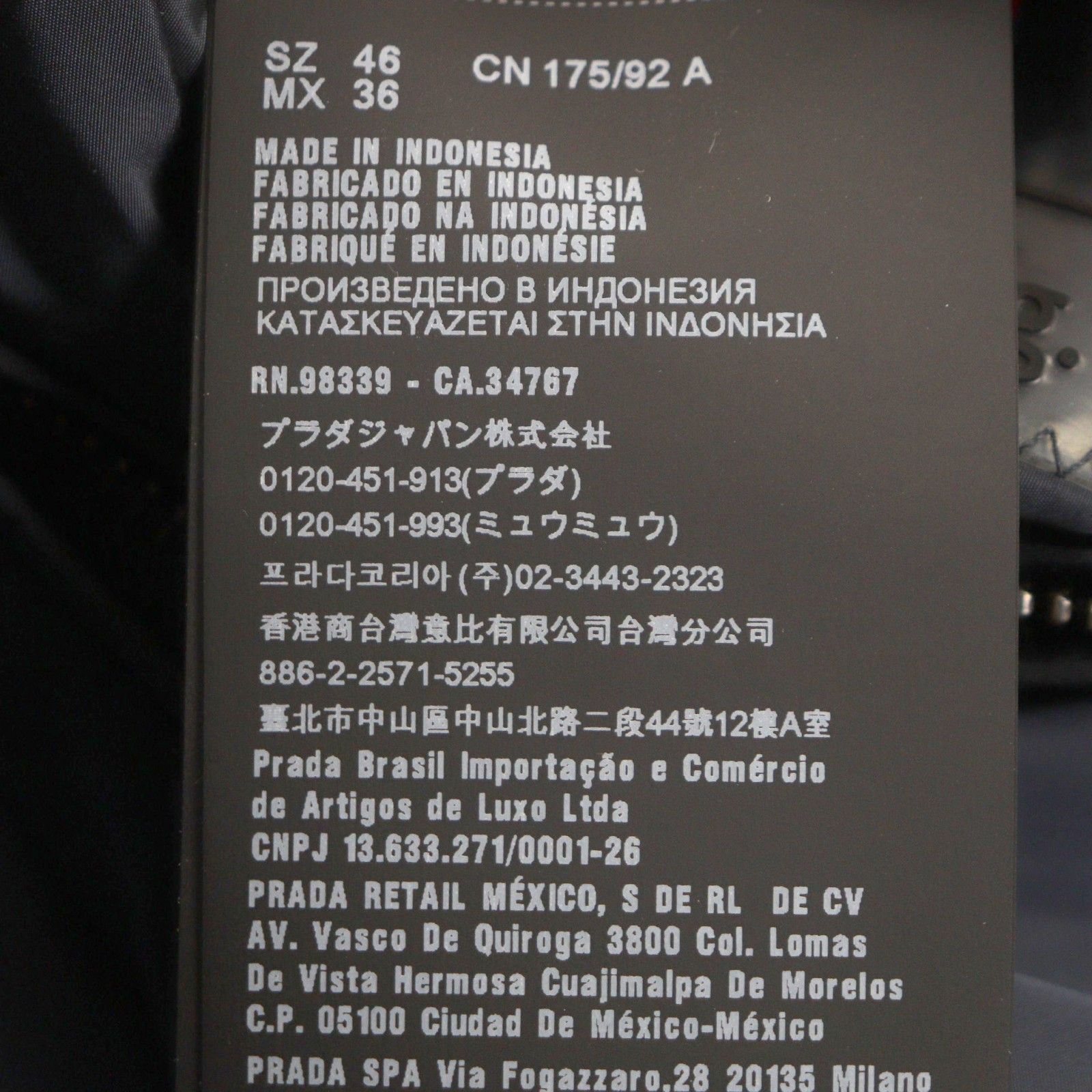 Prada Prada Prada Nylon Jacket Textile Outerwear SGA753 DUTY FREE for USA Size ONE SIZE - 14 Thumbnail