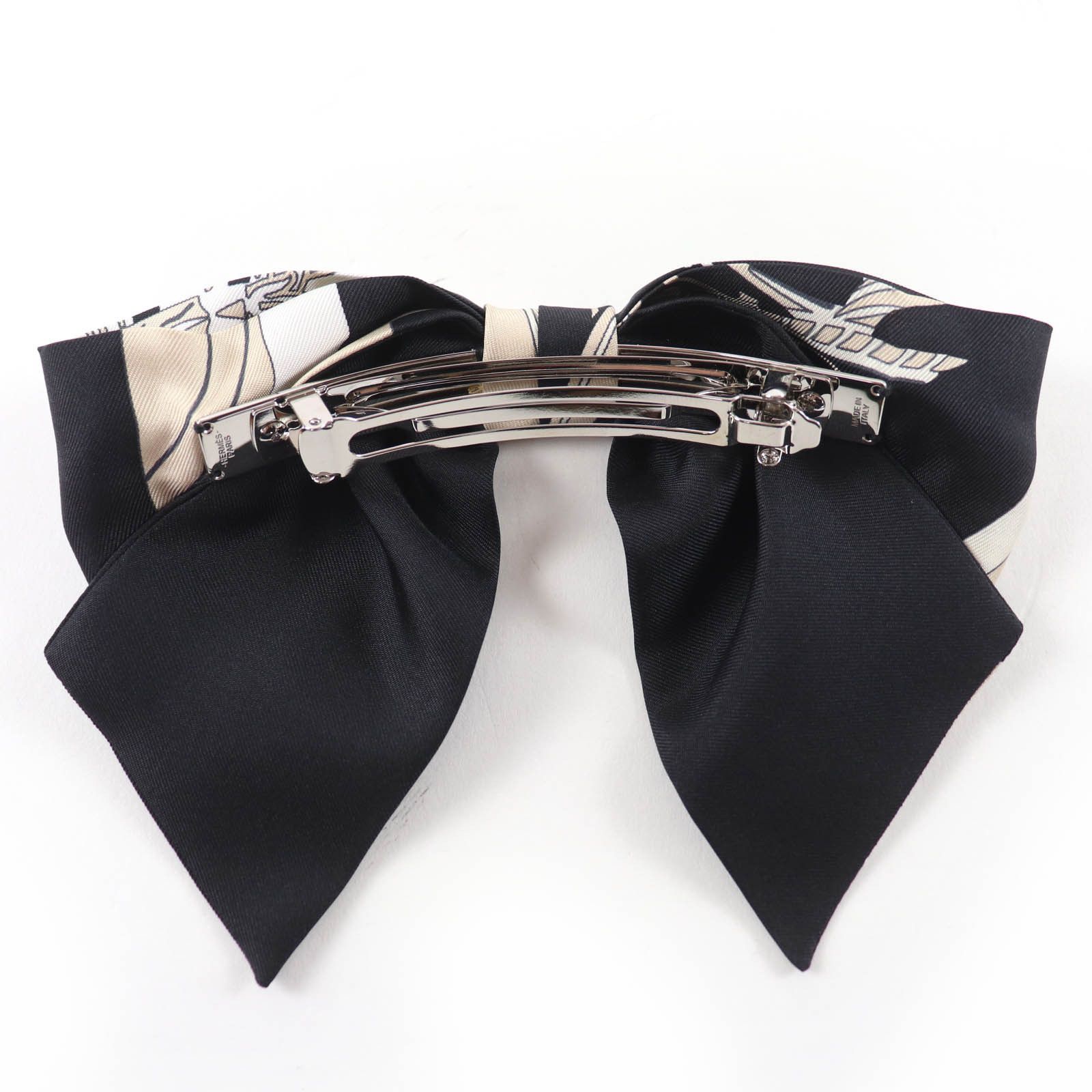Hermes Hermes Hermès Grenelle Exlibris Valletta Silk Barrette Textile Other DUTY FREE for USA Size ONE SIZE - 3 Thumbnail