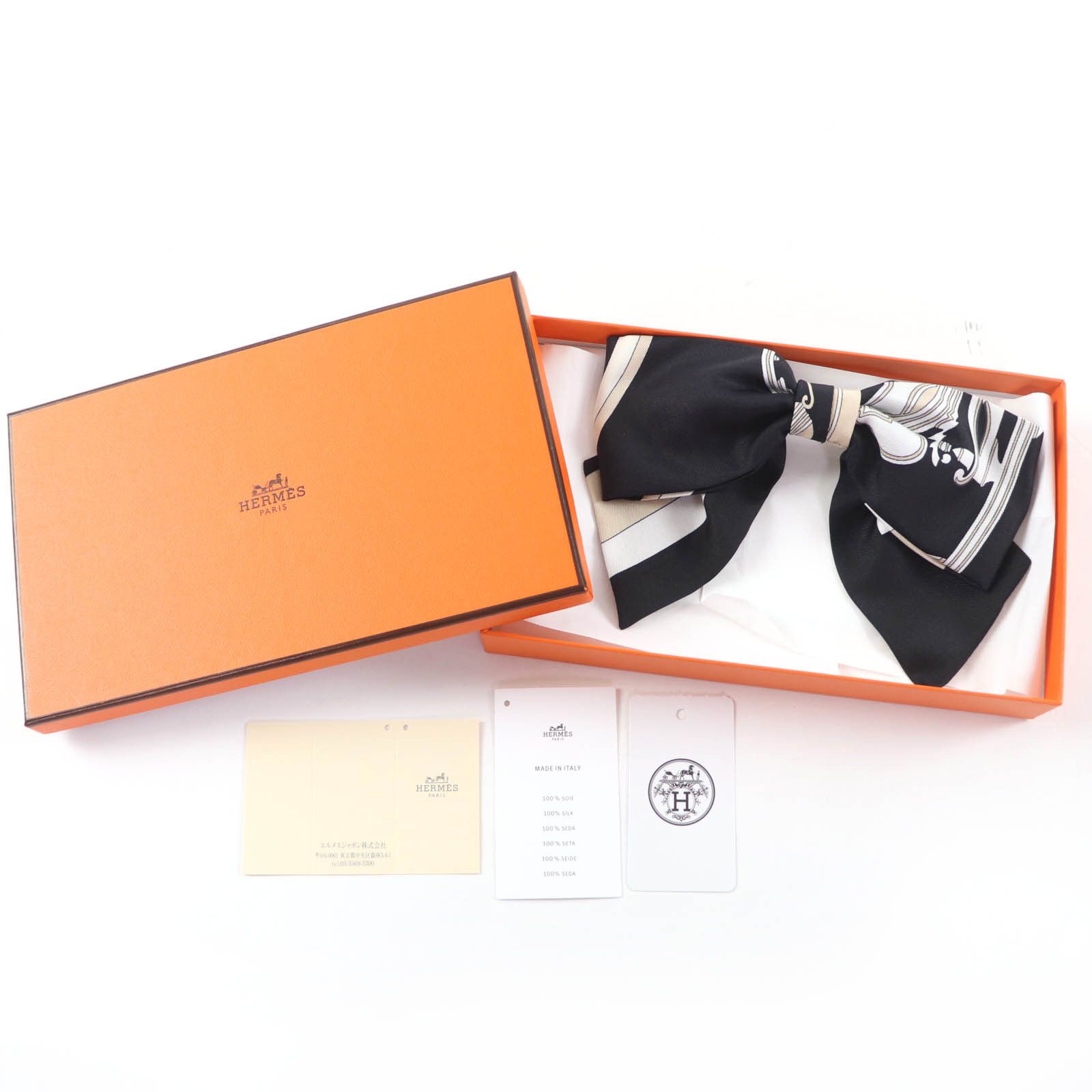 Hermes Hermes Hermès Grenelle Exlibris Valletta Silk Barrette Textile Other DUTY FREE for USA Size ONE SIZE - 2 Thumbnail