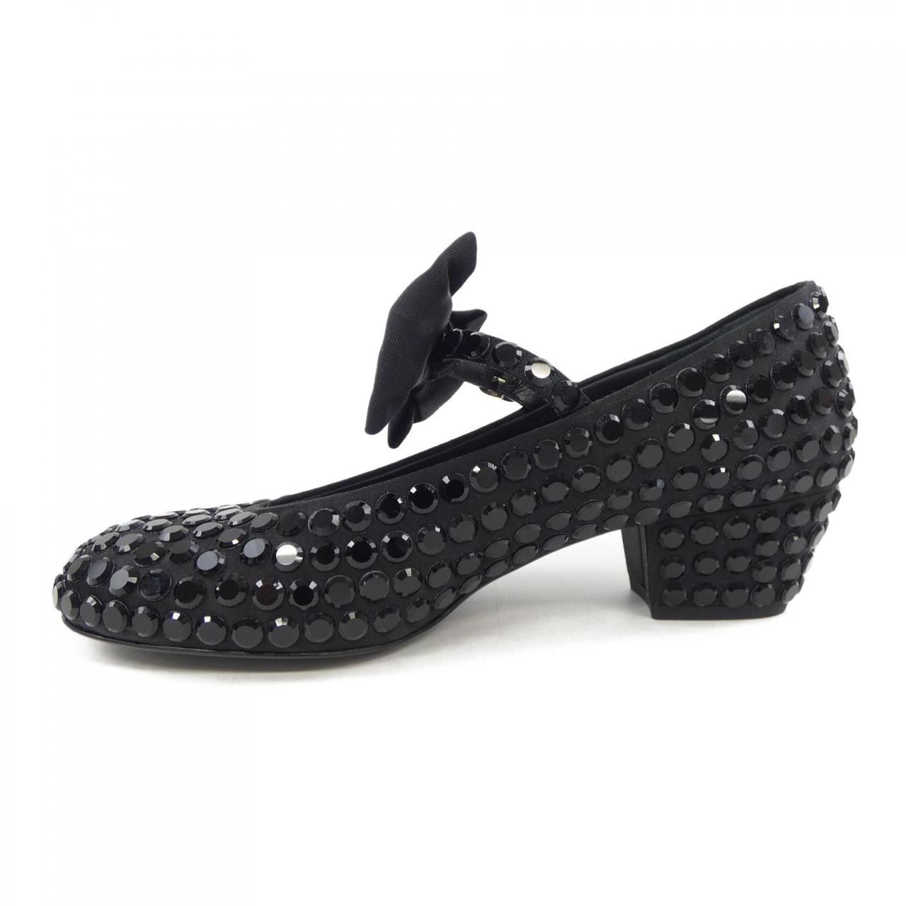 Chanel Chanel Chanel Mary Janes Satin Strass & Grosgrain Shoes Textile Shoes G45749B17097 DUTY FREE for USA Size ONE SIZE - 2 Thumbnail