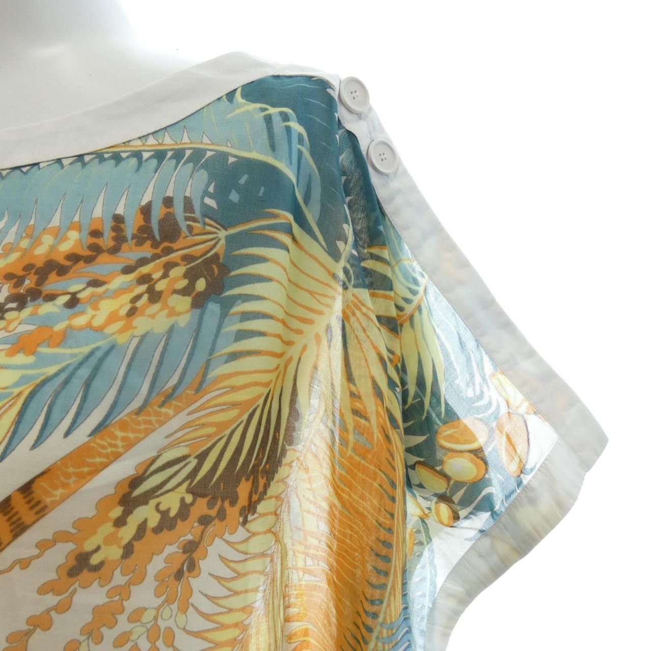 Hermes Hermes Hermes 46-7803 Beach Silk Tunic Textile Tops DUTY FREE for USA Size ONE SIZE - 6 Thumbnail