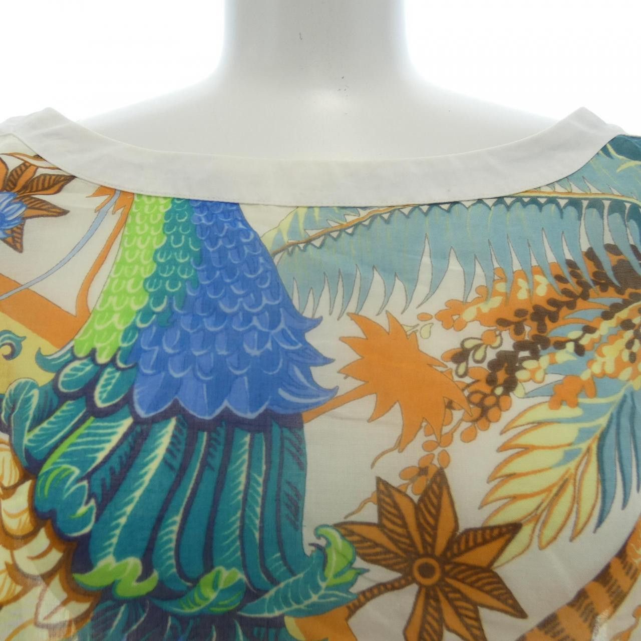 Hermes Hermes Hermes 46-7803 Beach Silk Tunic Textile Tops DUTY FREE for USA Size ONE SIZE - 5 Thumbnail
