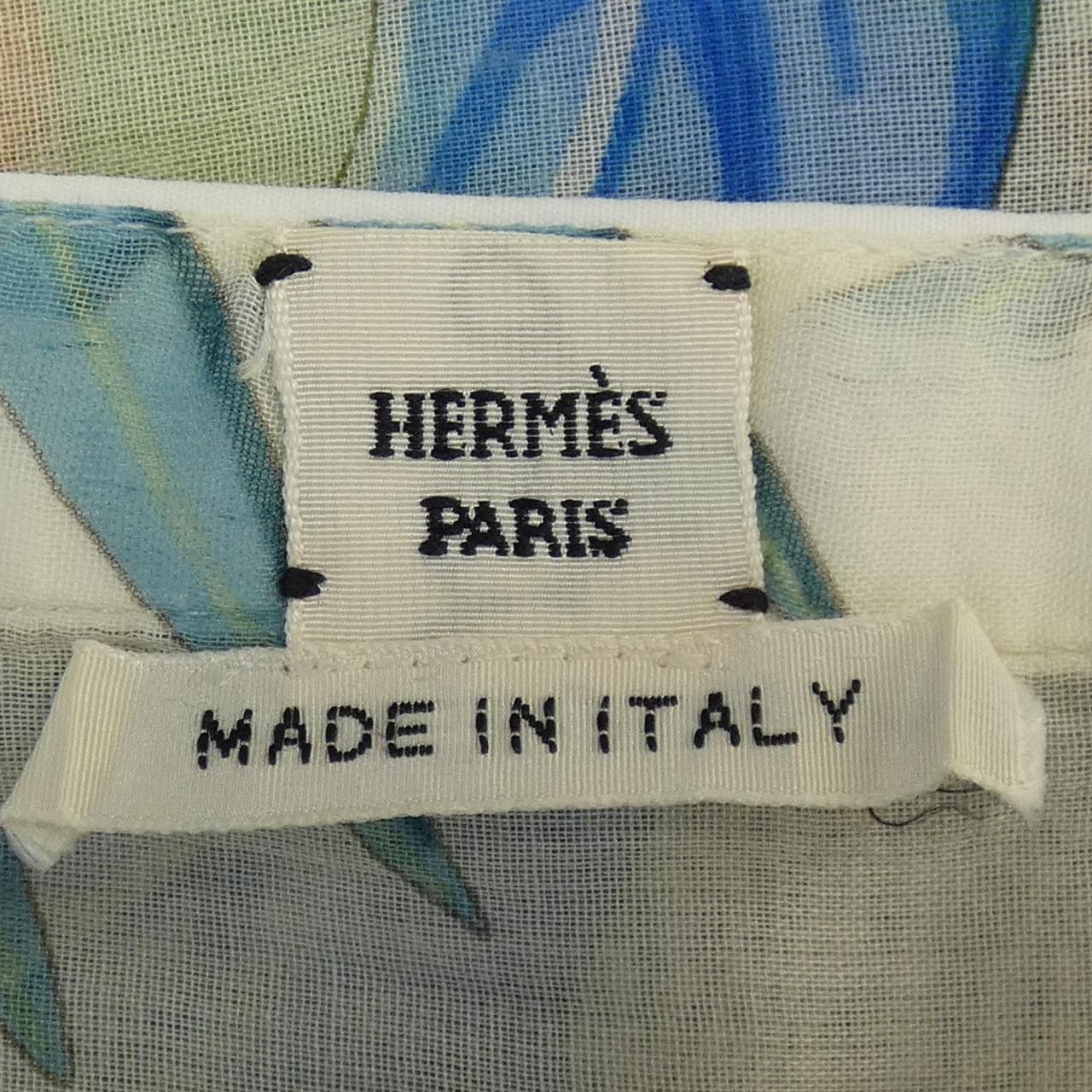 Hermes Hermes Hermes 46-7803 Beach Silk Tunic Textile Tops DUTY FREE for USA Size ONE SIZE - 4 Thumbnail
