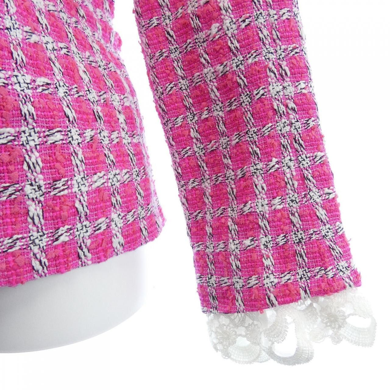 Chanel Chanel Chanel Collarless Jacket Textile Outerwear P49012V35896 14S DUTY FREE for USA Size ONE SIZE - 7 Thumbnail