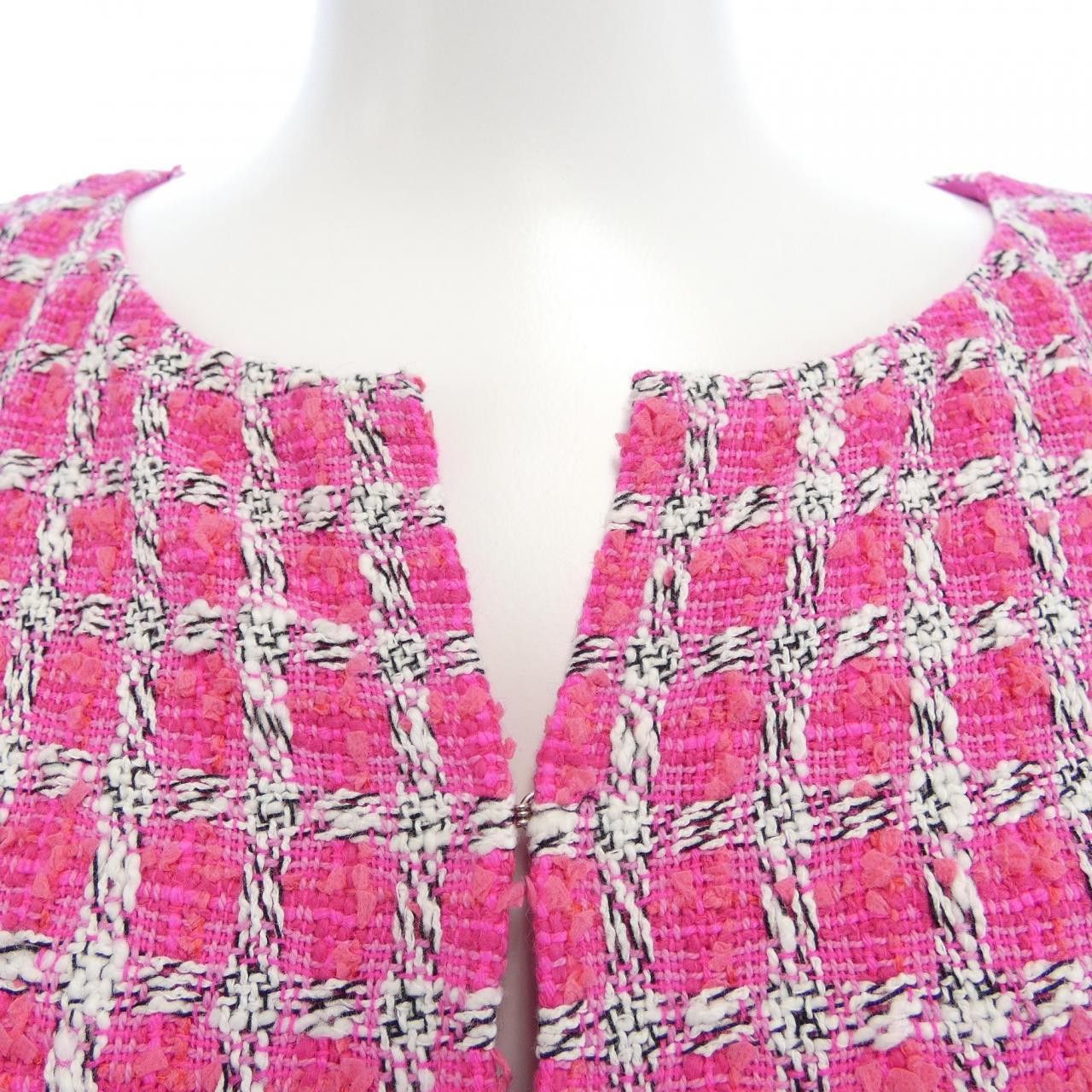 Chanel Chanel Chanel Collarless Jacket Textile Outerwear P49012V35896 14S DUTY FREE for USA Size ONE SIZE - 6 Thumbnail