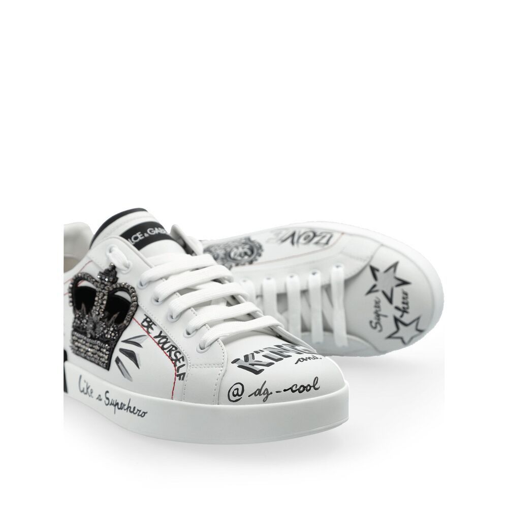 Dolce & Gabbana Dolce & Gabbana WHITE Trainers - Low-Tops Size US 9 / EU 42 - 3 Thumbnail