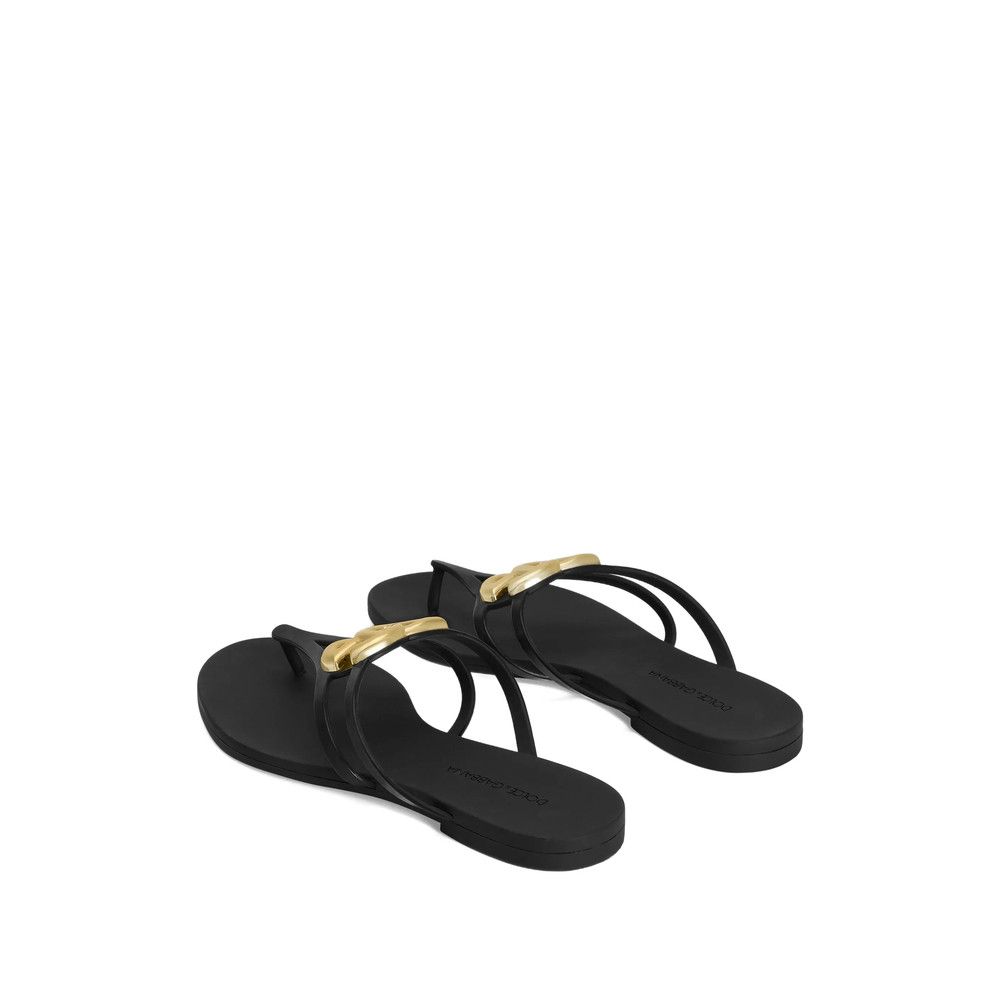 Dolce & Gabbana Dolce & Gabbana BLACK Flip-Flops & Slides Size US 6 / IT 36 - 2 Thumbnail