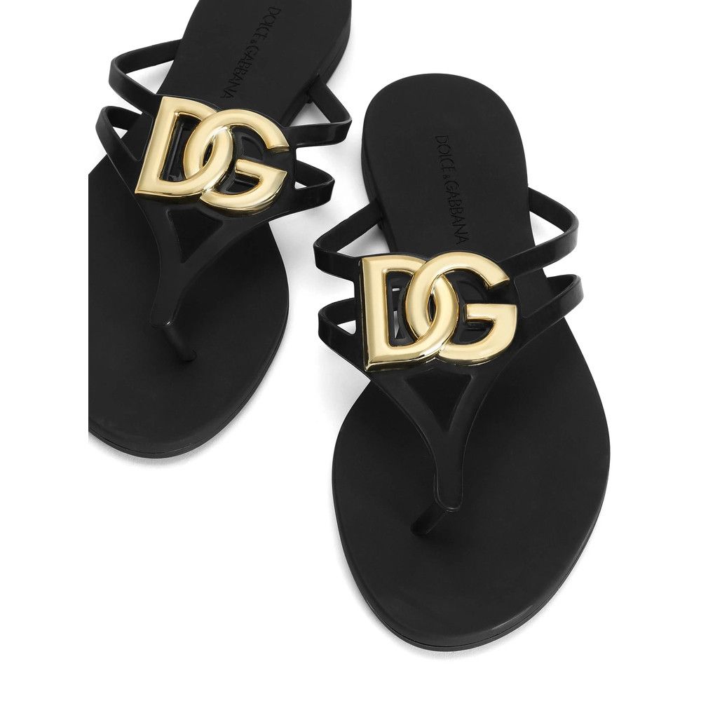 Dolce & Gabbana Dolce & Gabbana BLACK Flip-Flops & Slides Size US 6 / IT 36 - 4 Thumbnail