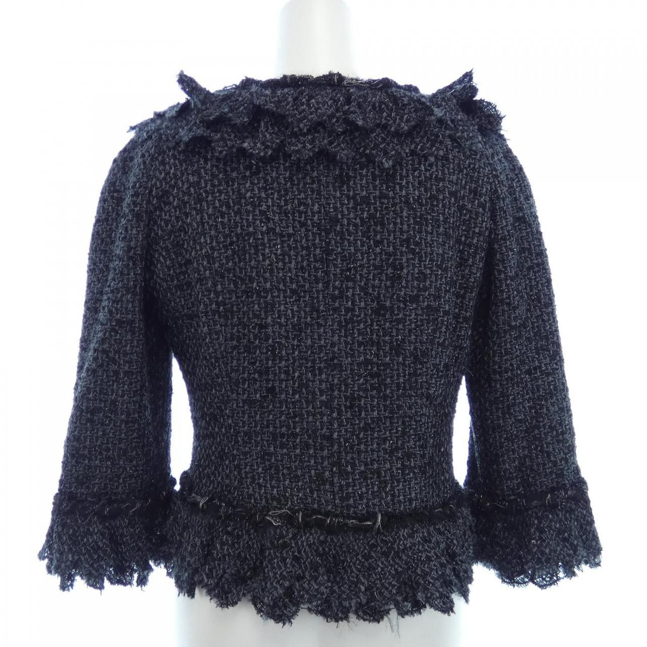 Chanel Chanel Chanel Collarless Jacket Textile Outerwear P28902V18105 06A DUTY FREE for USA Size ONE SIZE - 2 Thumbnail